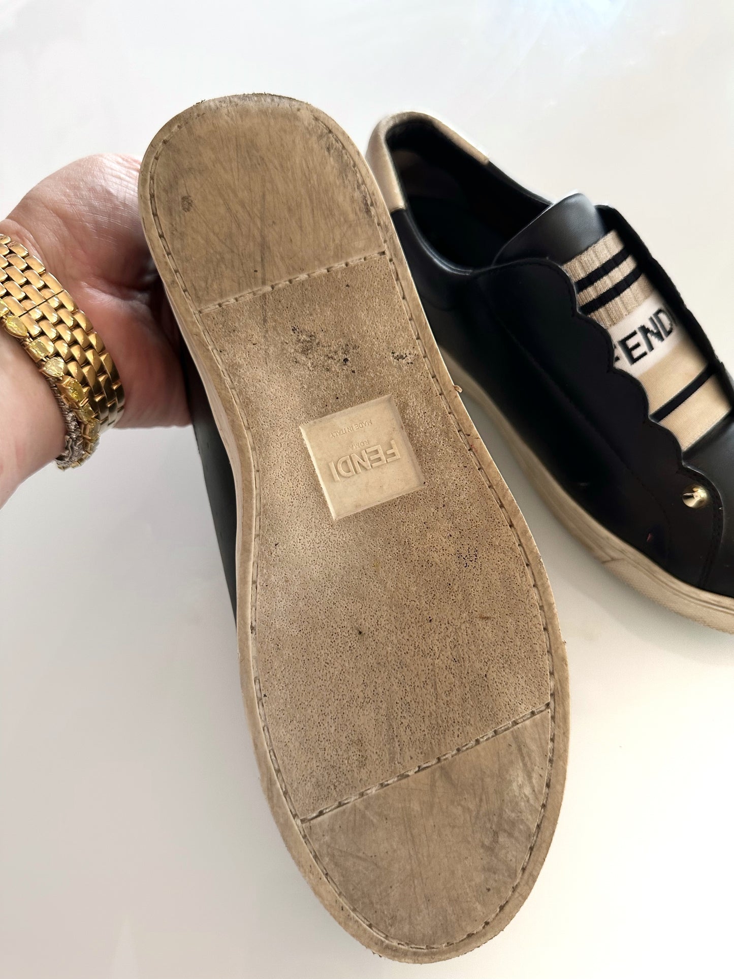 Fendi Logo Sneakers (37.5 EU)