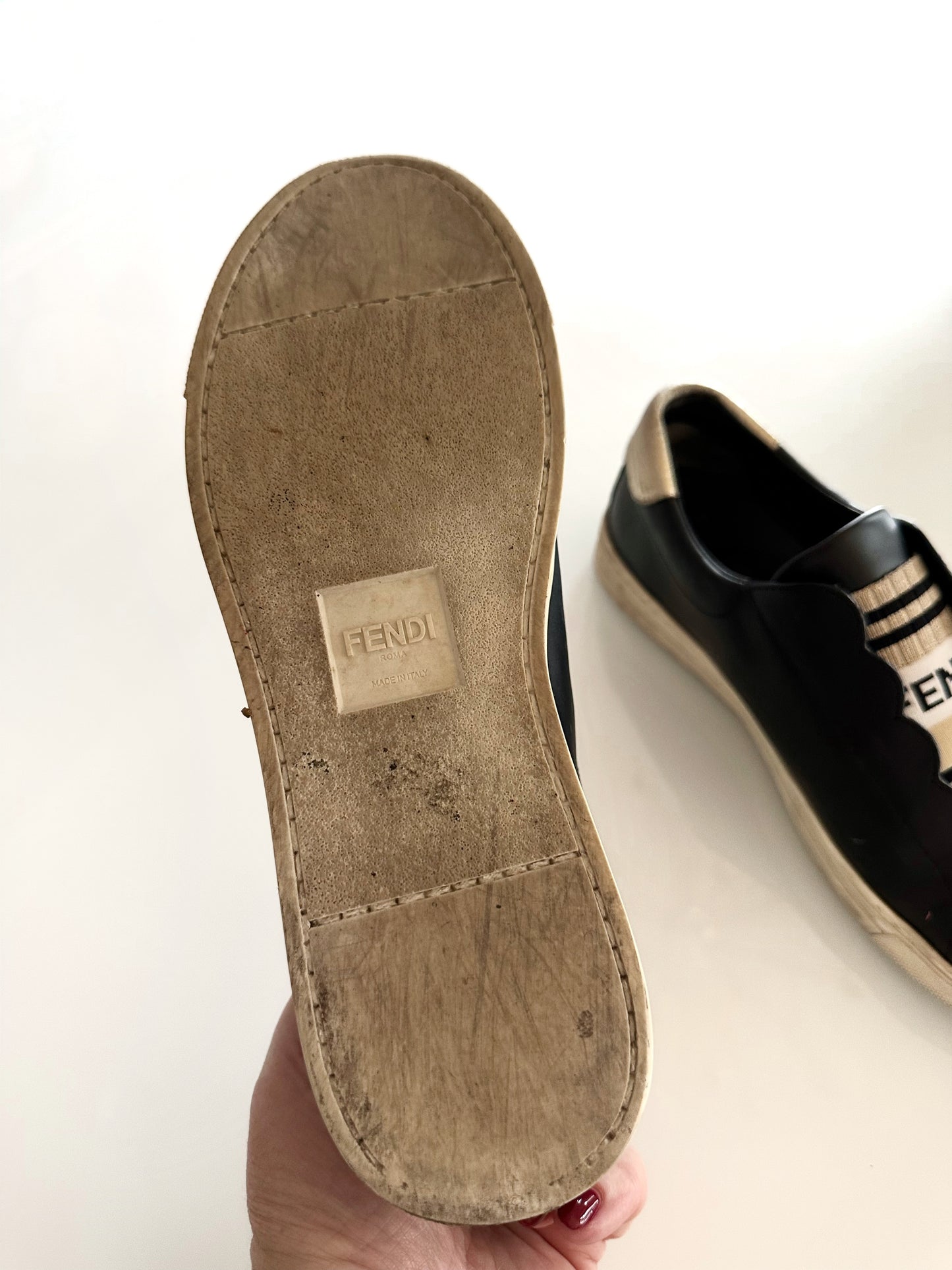 Fendi Logo Sneakers (37.5 EU)