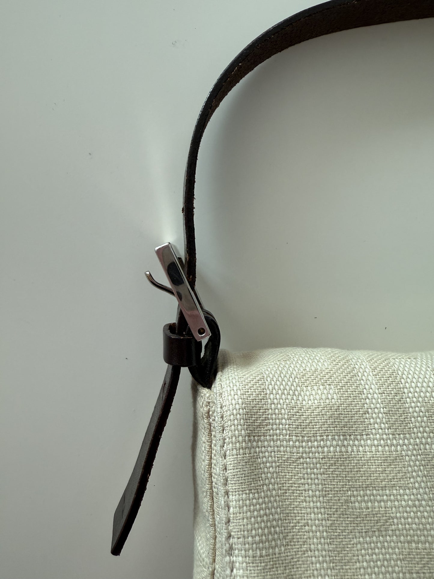 Cream Fendi Baguette