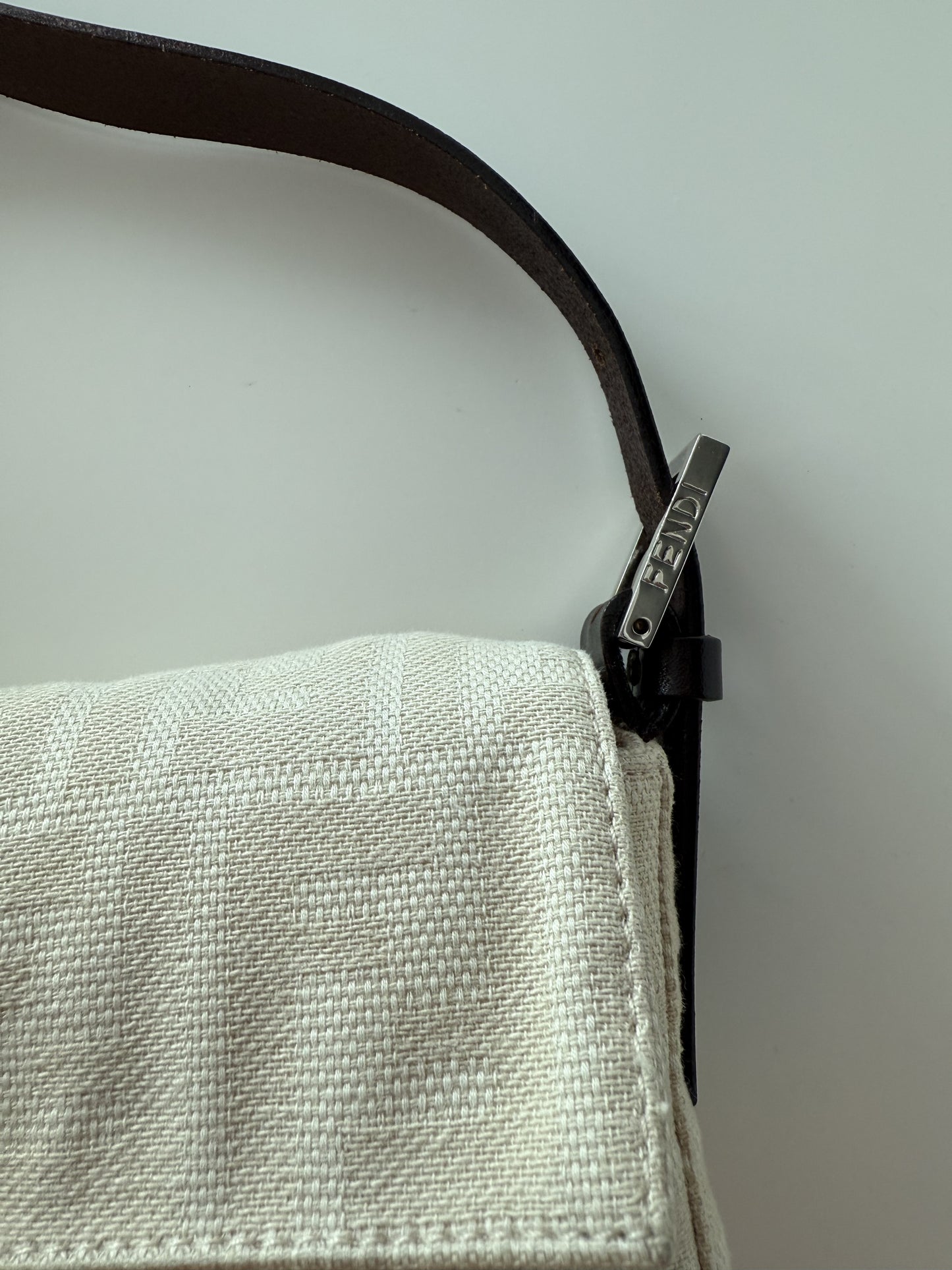 Cream Fendi Baguette