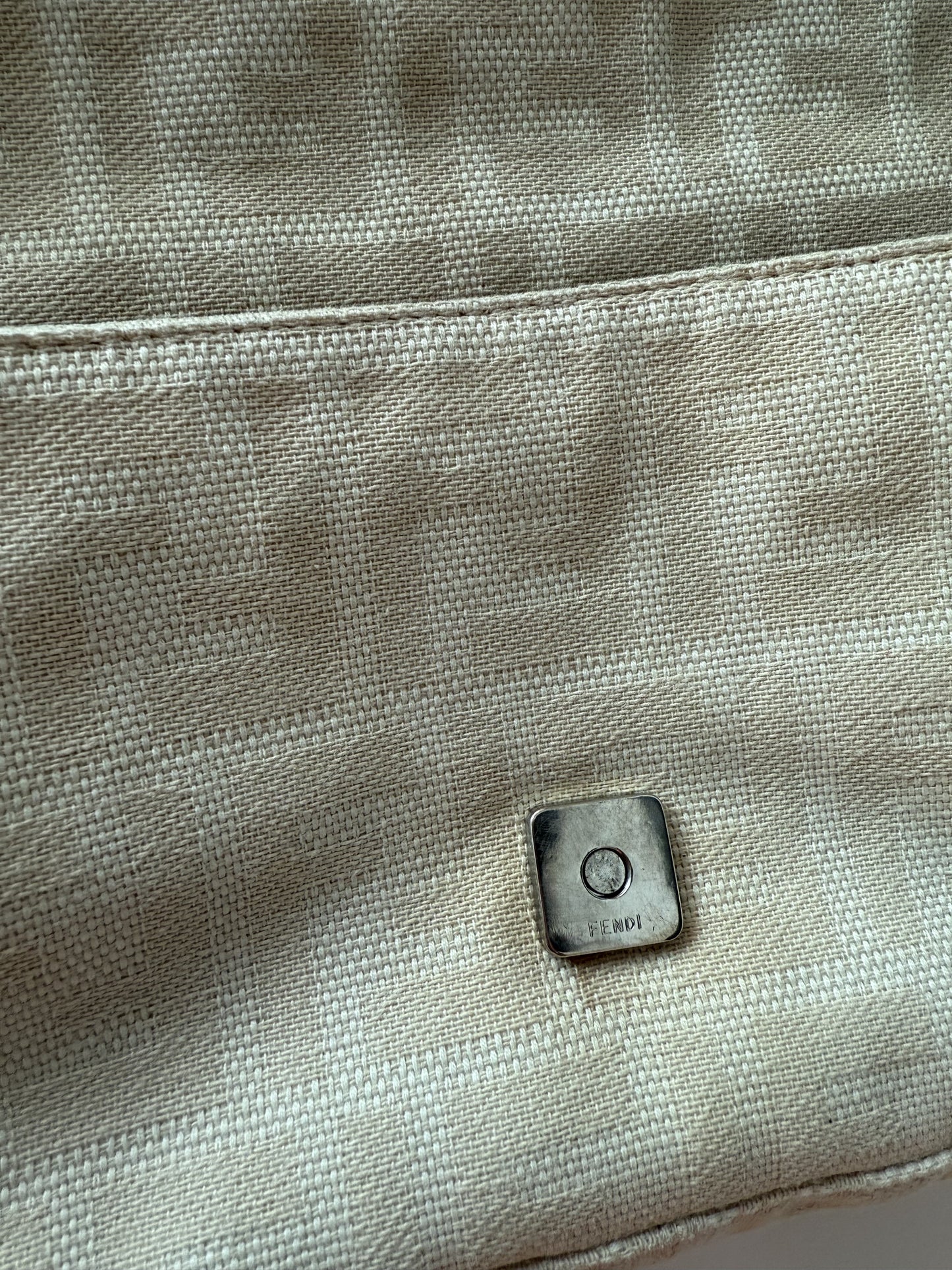 Cream Fendi Baguette