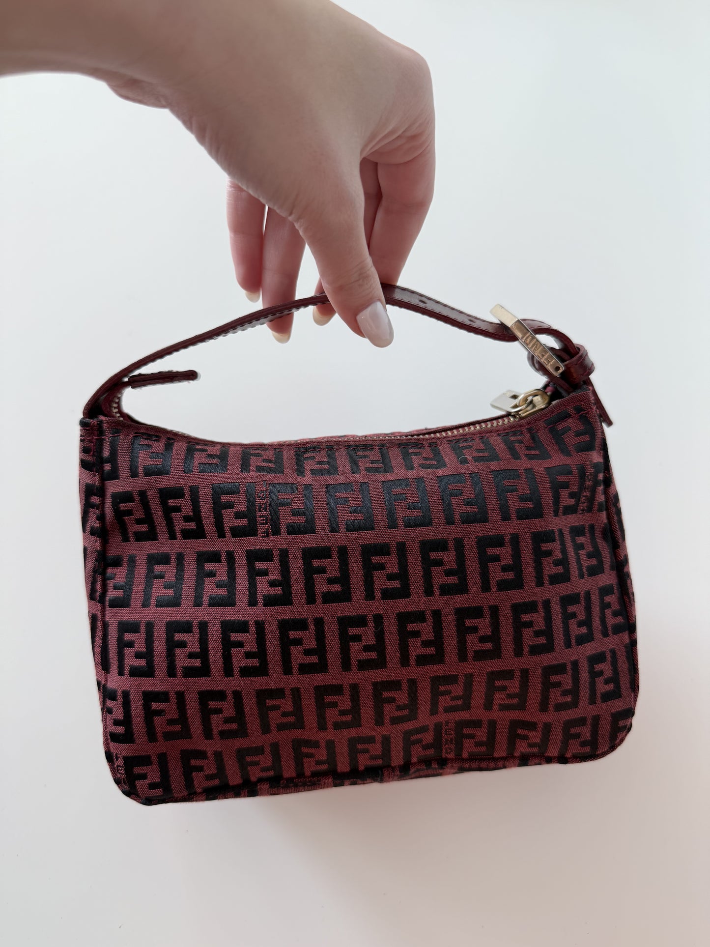 Maroon Fendi Handbag