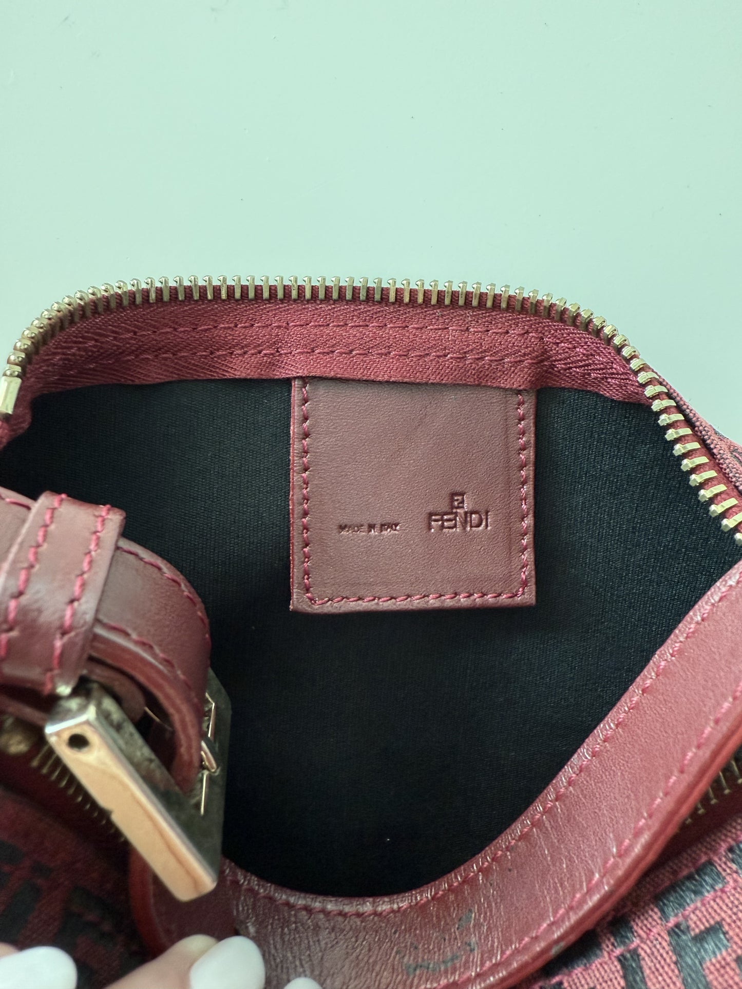 Maroon Fendi Handbag
