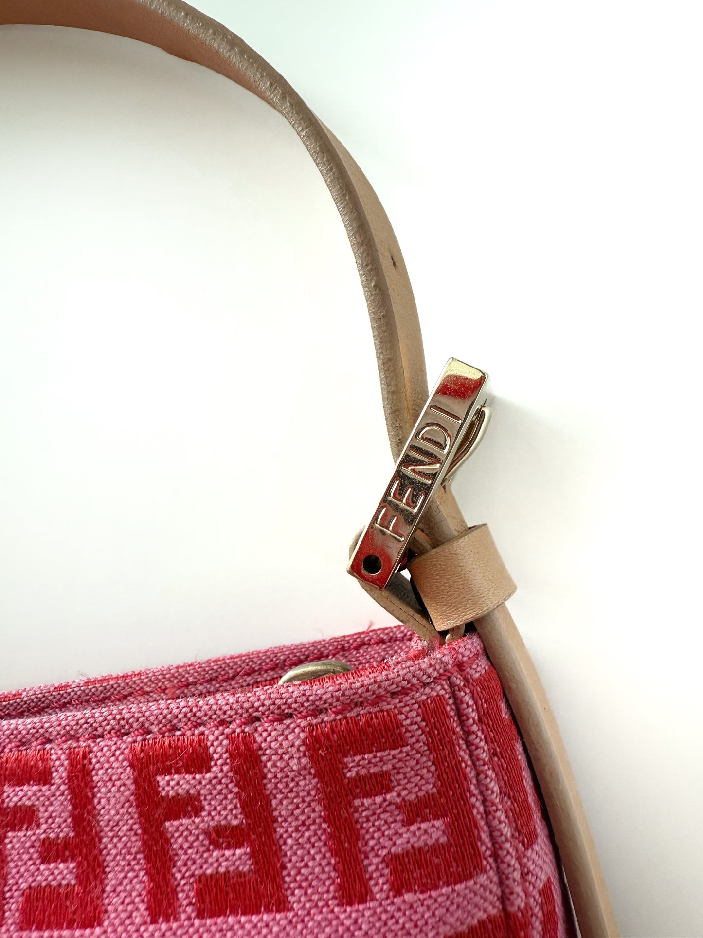 Pink and Red Fendi Monogram Bag