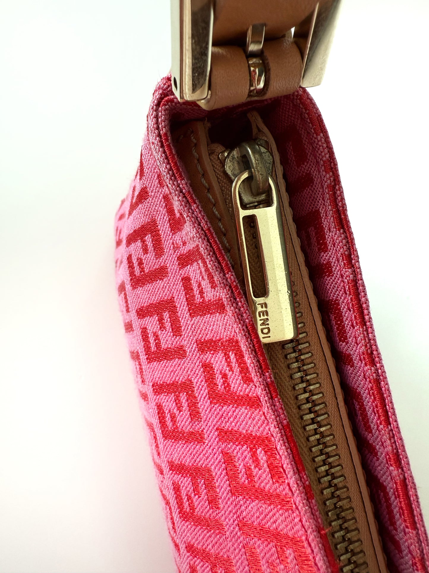 Pink and Red Fendi Monogram Bag