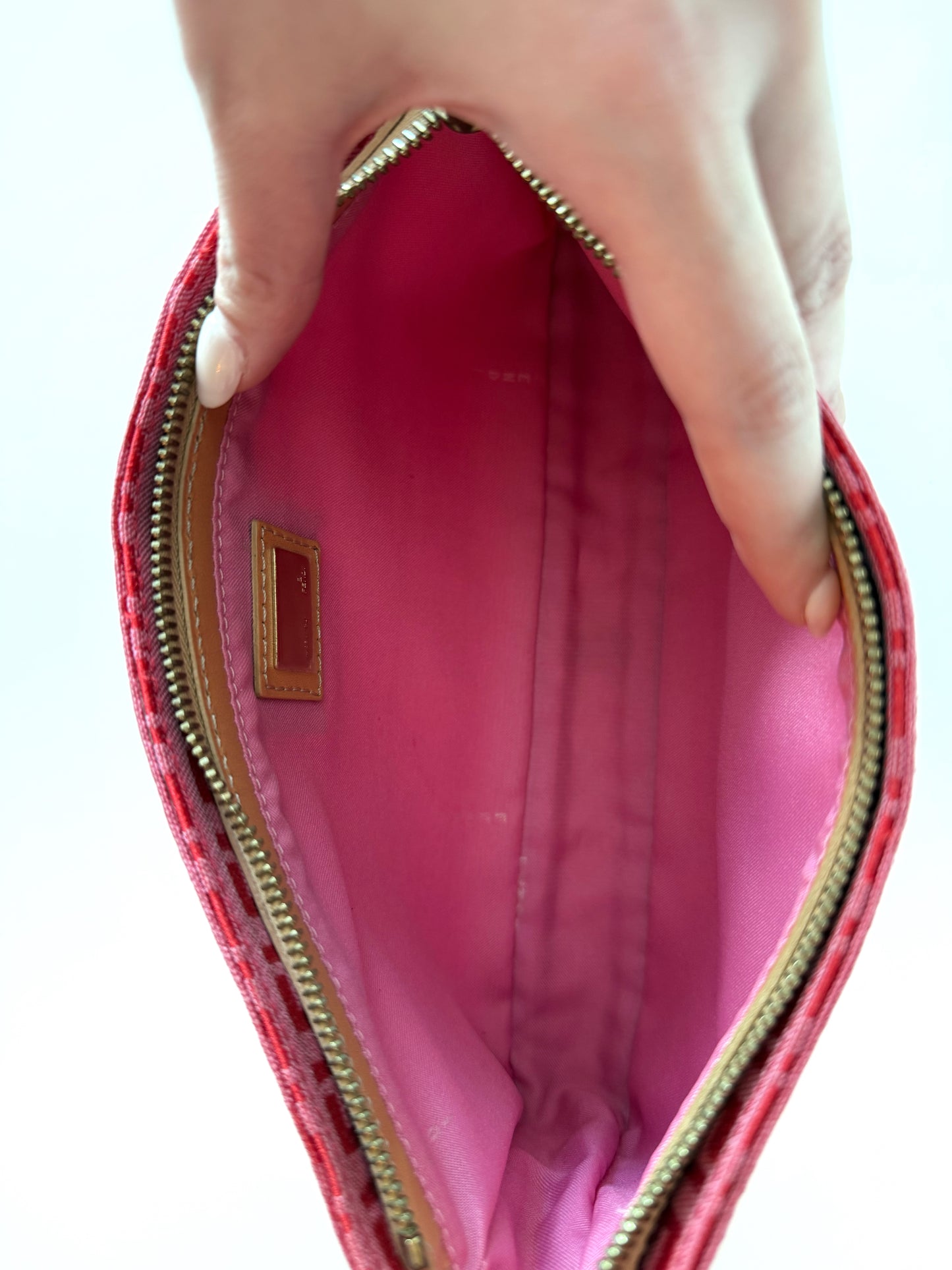 Pink and Red Fendi Monogram Bag