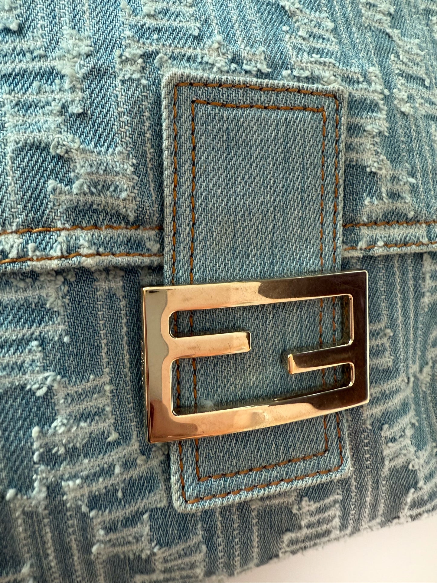 Denim Fendi Monogram Bag