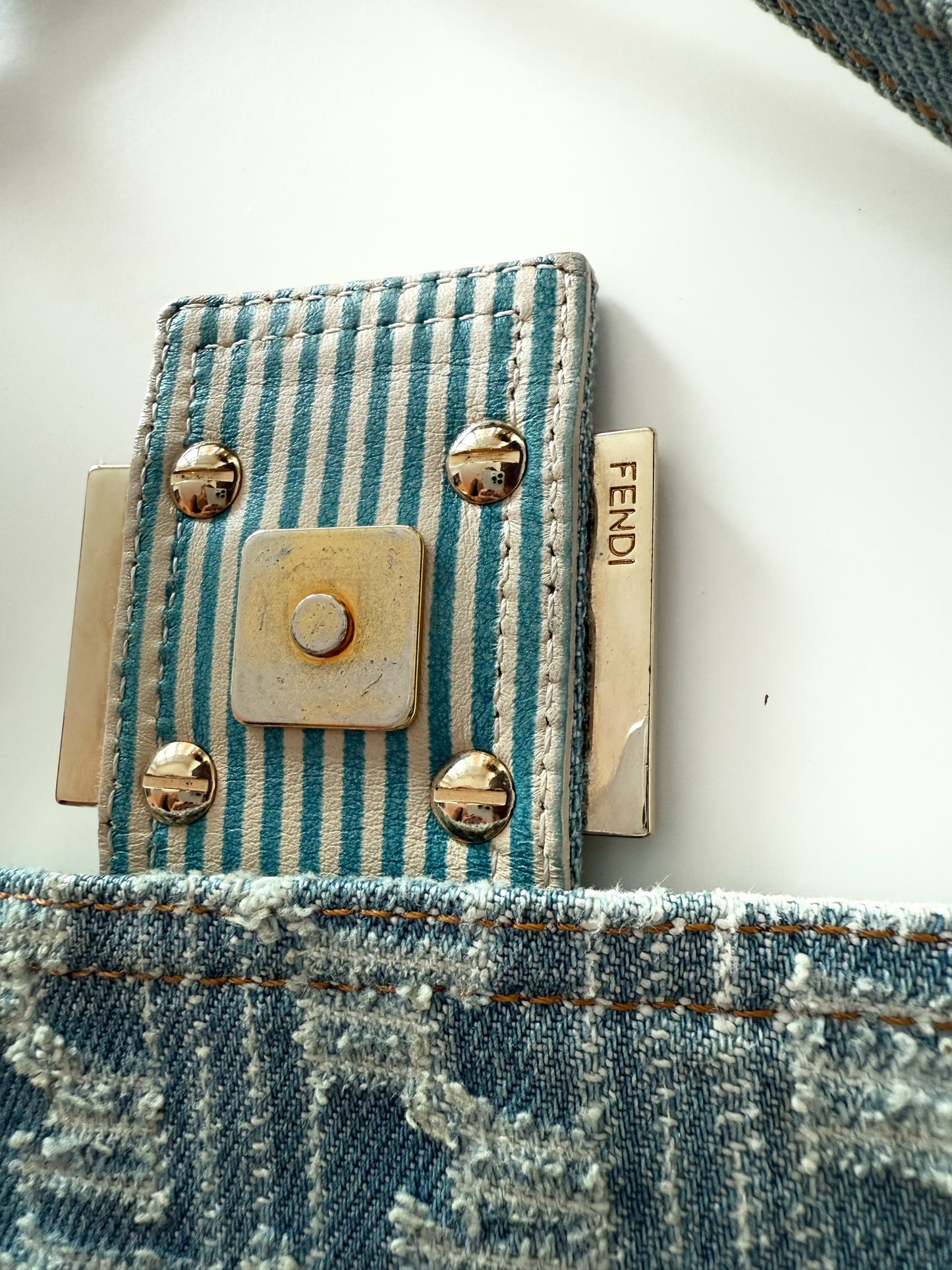 Denim Fendi Monogram Bag