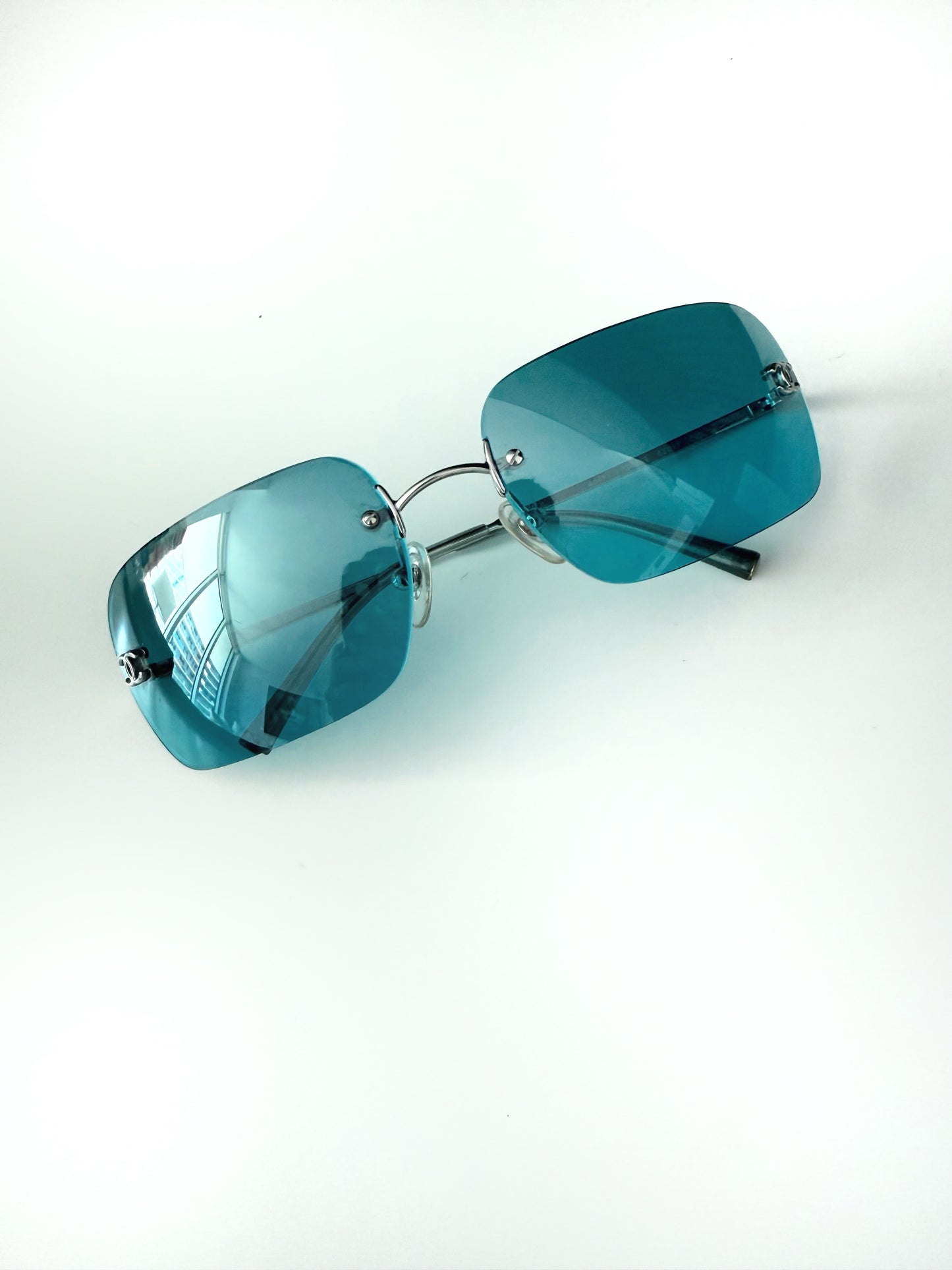 Y2K Blue Chanel Sunglasses