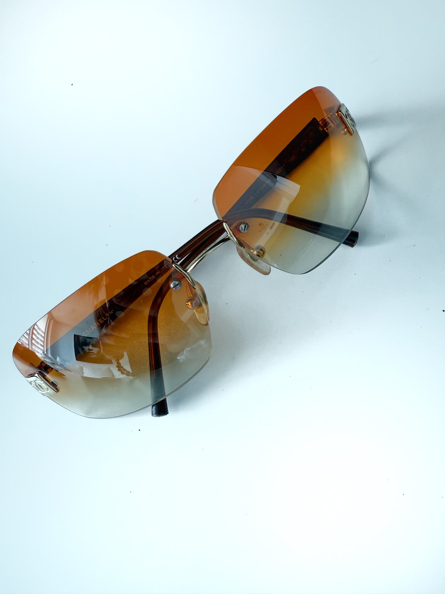 Chanel Early 2000s Sunglasses (Orange)