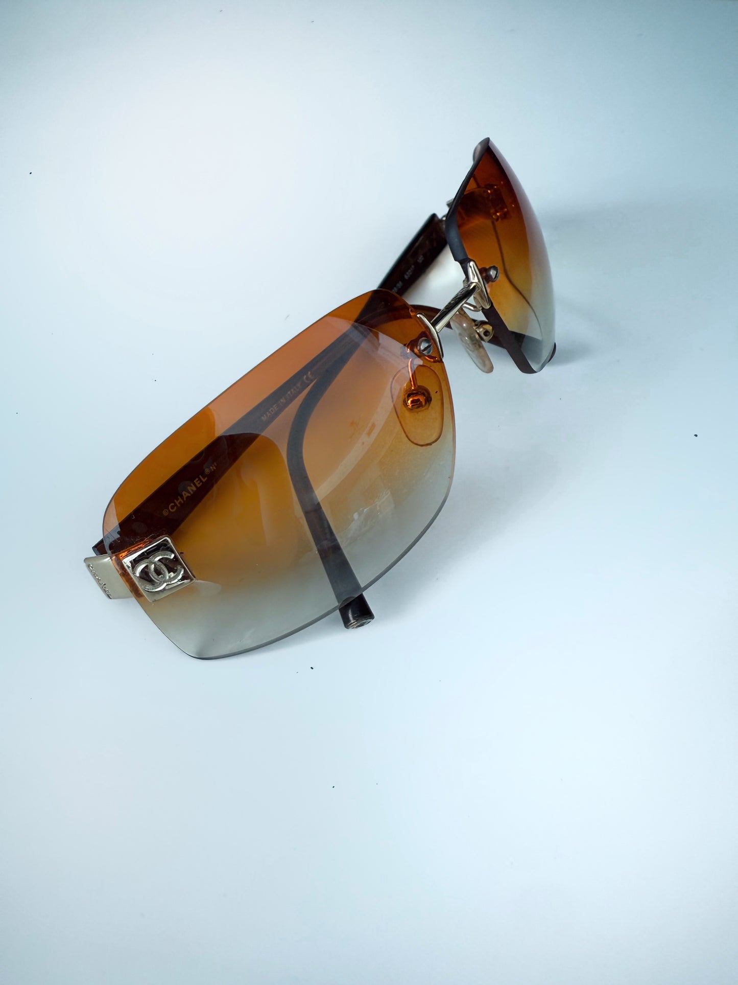 Chanel Early 2000s Sunglasses (Orange)