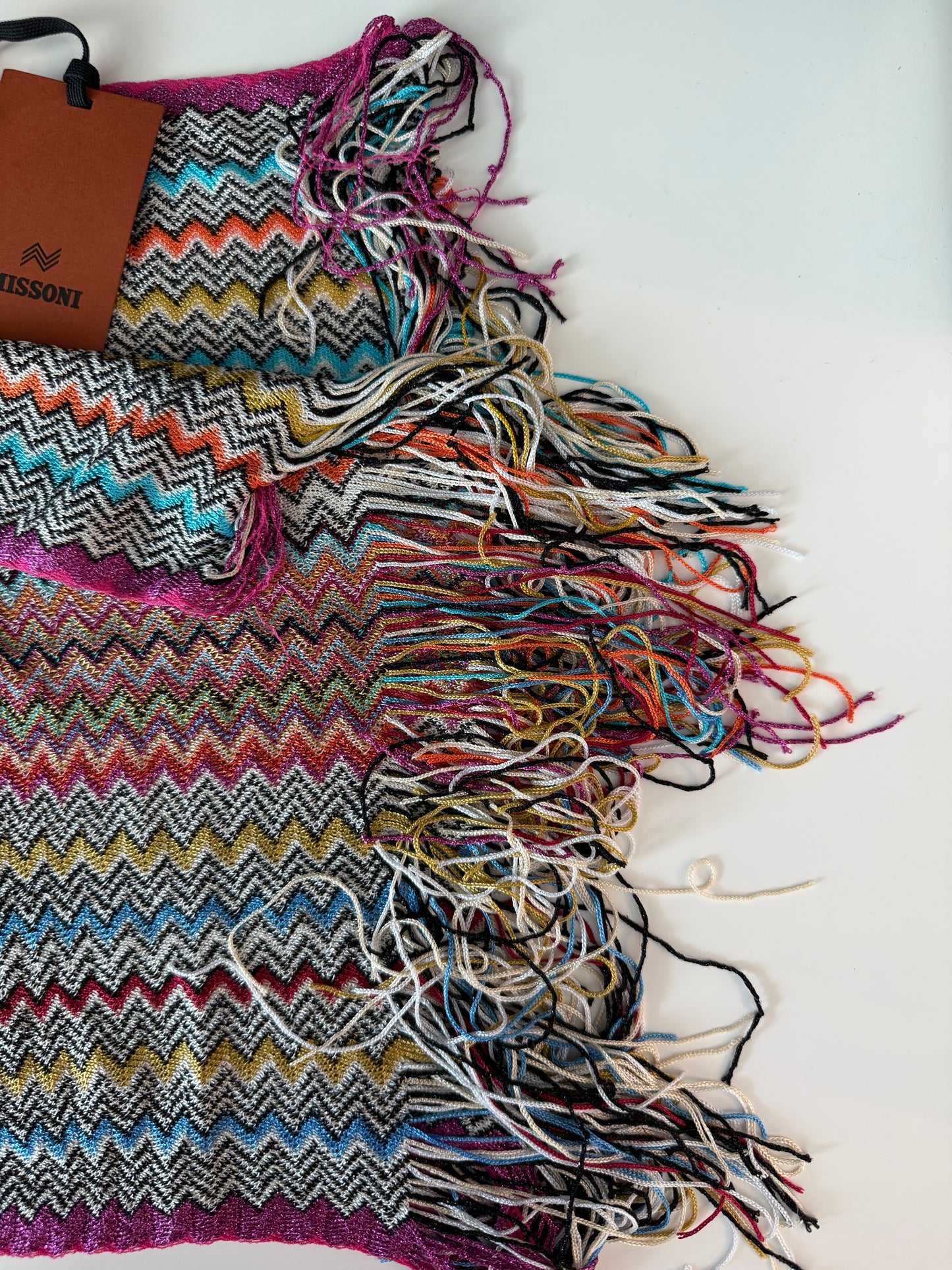 Multi-Colored Missoni Fringe Wrap/Scarf