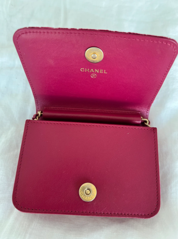 Chanel Camellia Velour Mini Bag