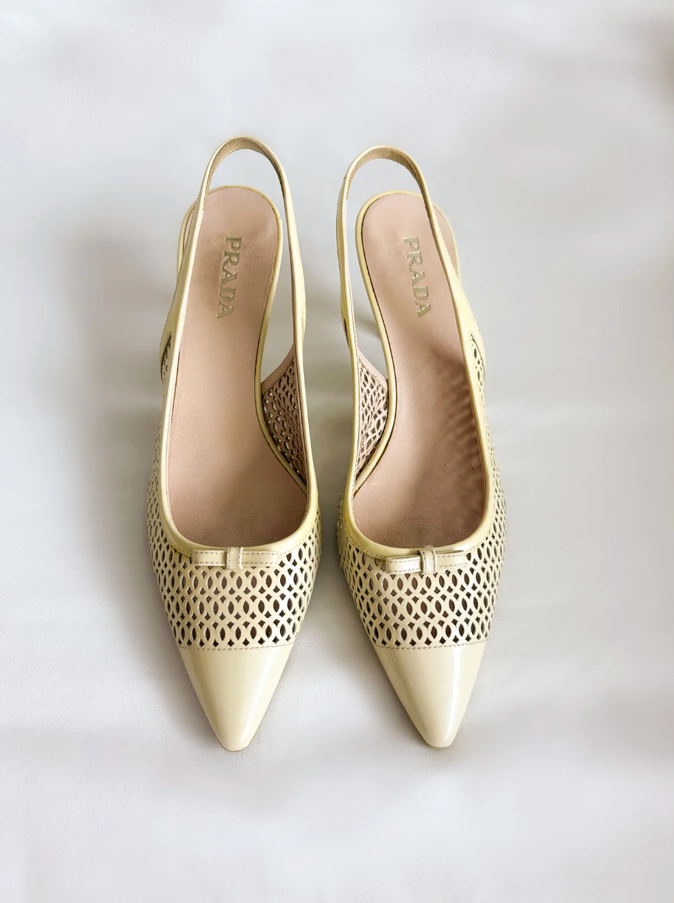 Pale Yellow Prada Kitten Heels(SOLD)