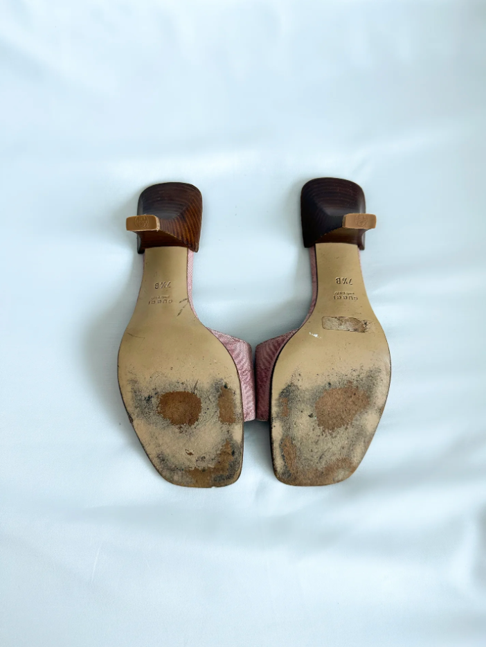 Pink Gucci Monogram Mules (SOLD)