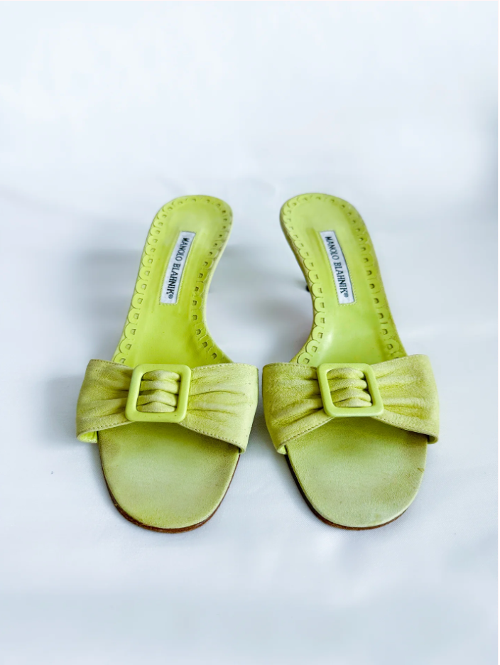 Lime Green Manolo Blahnik Mules (SOLD)