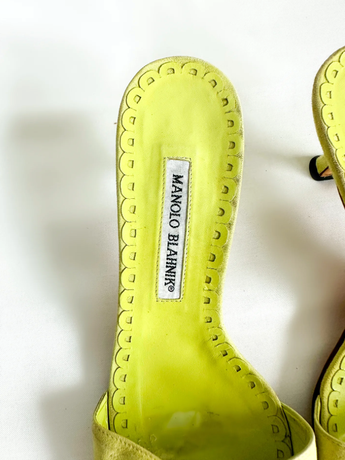 Lime Green Manolo Blahnik Mules (SOLD)