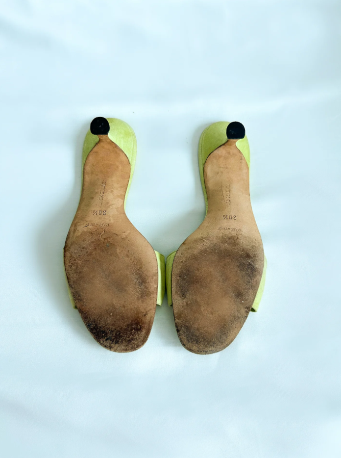 Lime Green Manolo Blahnik Mules (SOLD)
