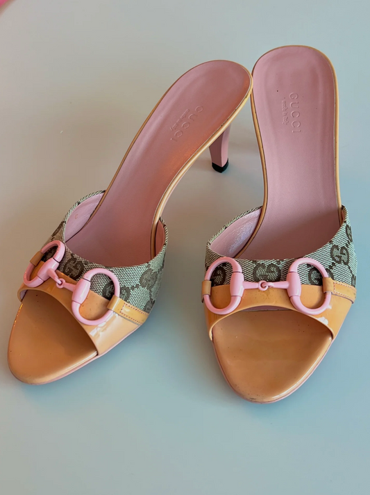 Orange/Pink Gucci Horsebit Mules (SOLD)