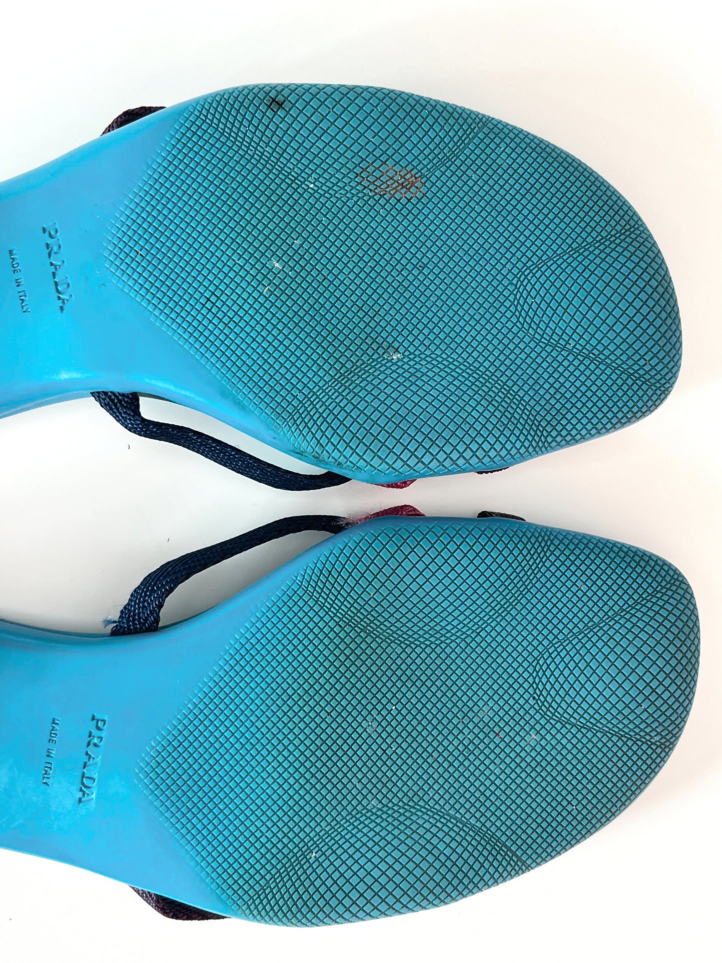 Blue Prada Kitten Heels (Size 38)