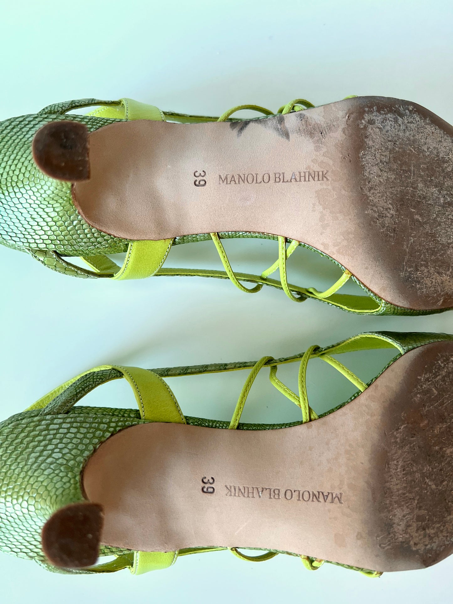 Lime Green Manolo Blahnik Kitten Heels (39) (SOLD)