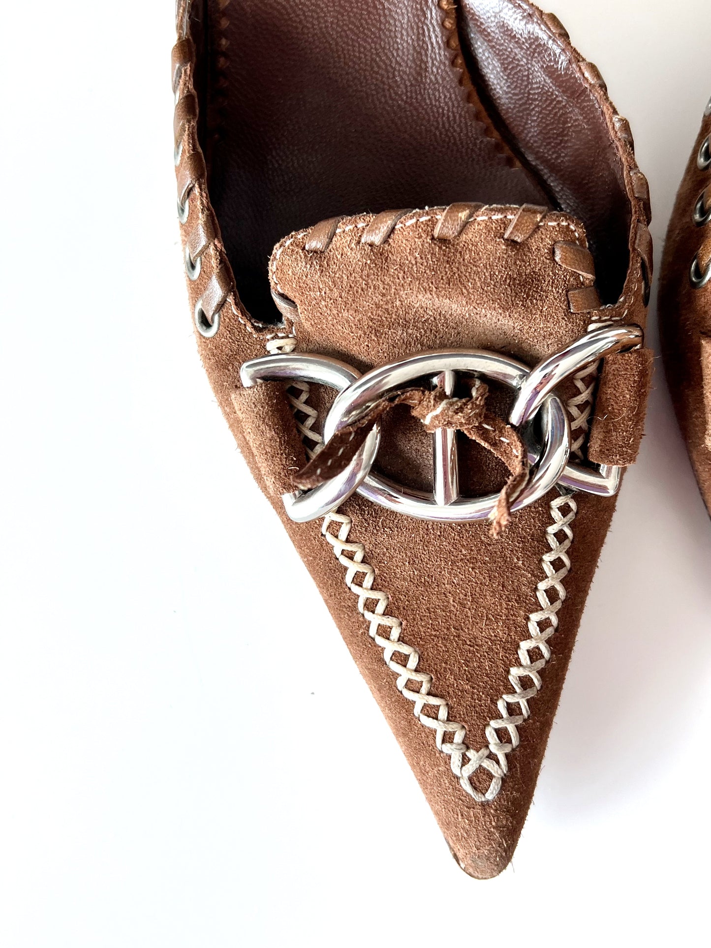 Brown Suede Prada Kitten Heels (SOLD)