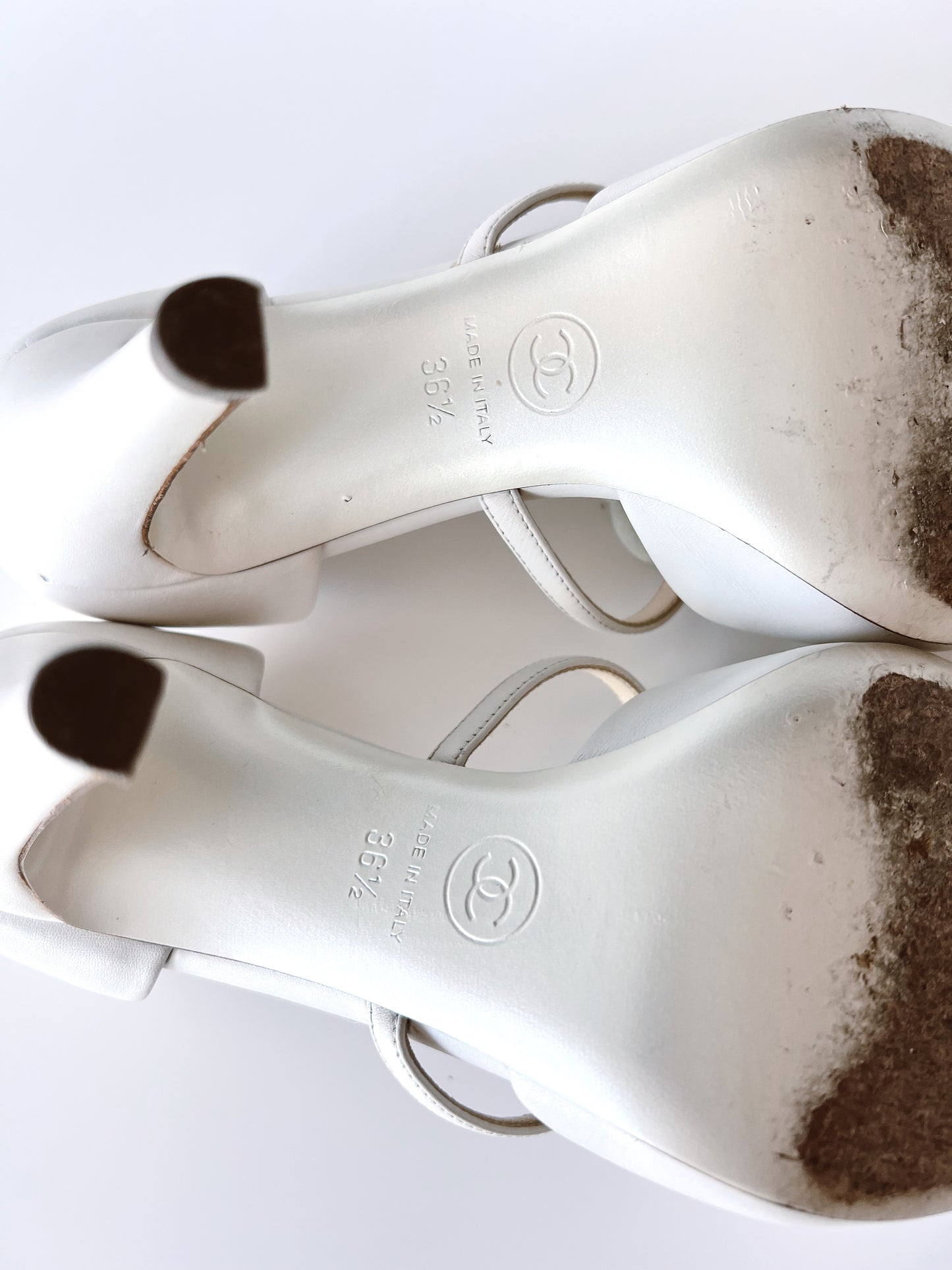 Chanel Camelia Bridal Heels (36.5) (SOLD)
