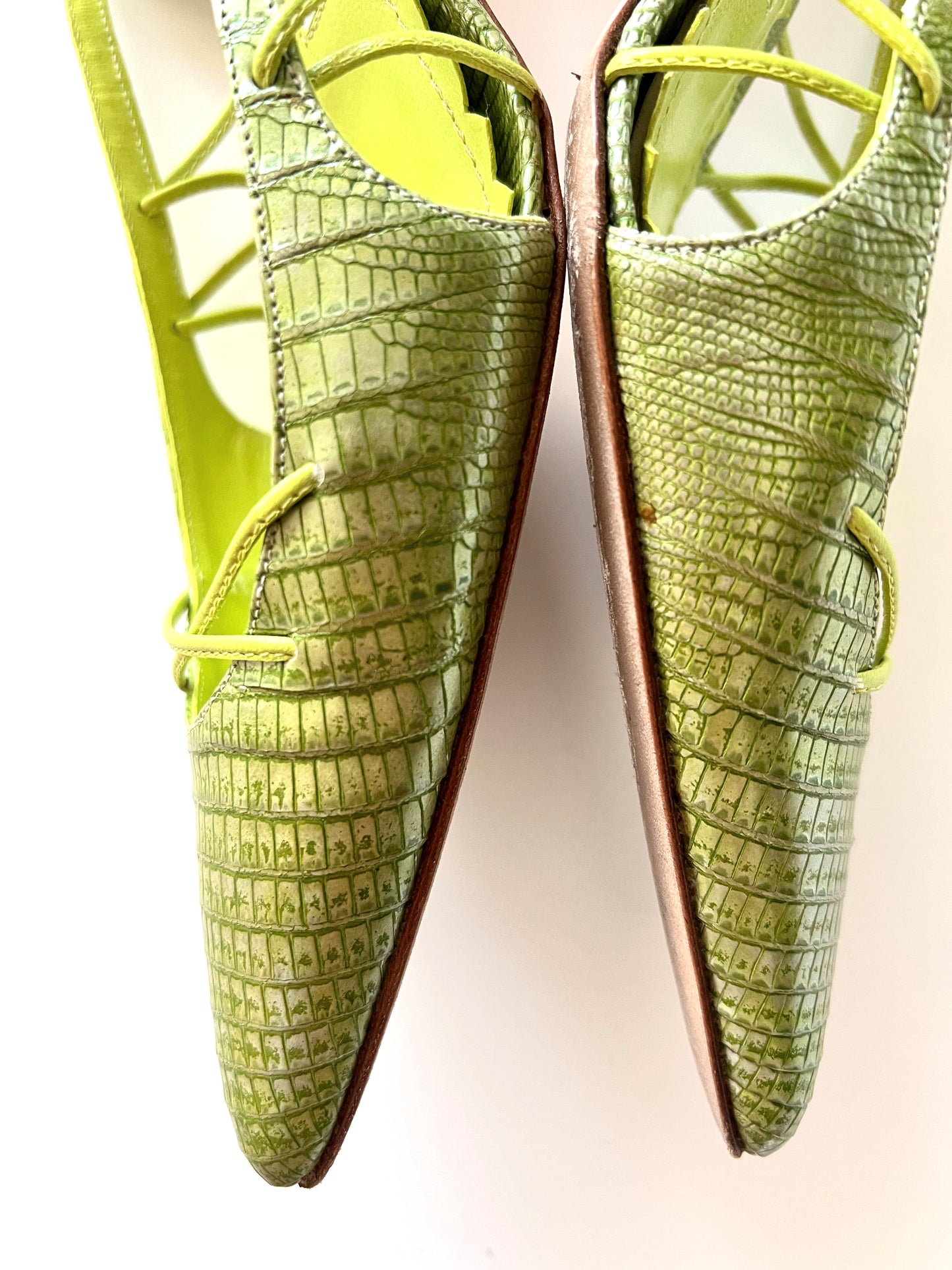 Lime Green Manolo Blahnik Kitten Heels (39) (SOLD)