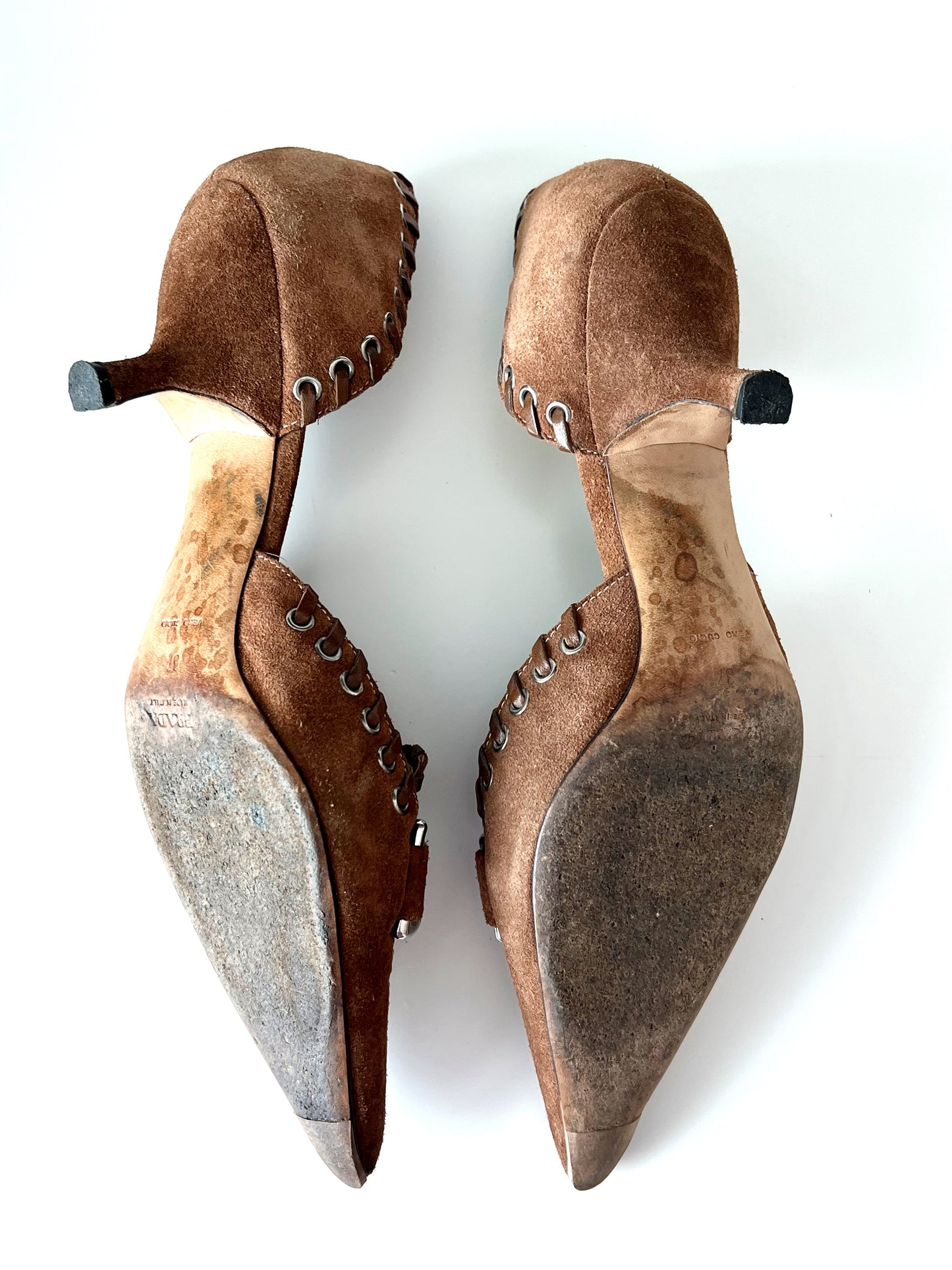 Brown Suede Prada Kitten Heels (SOLD)
