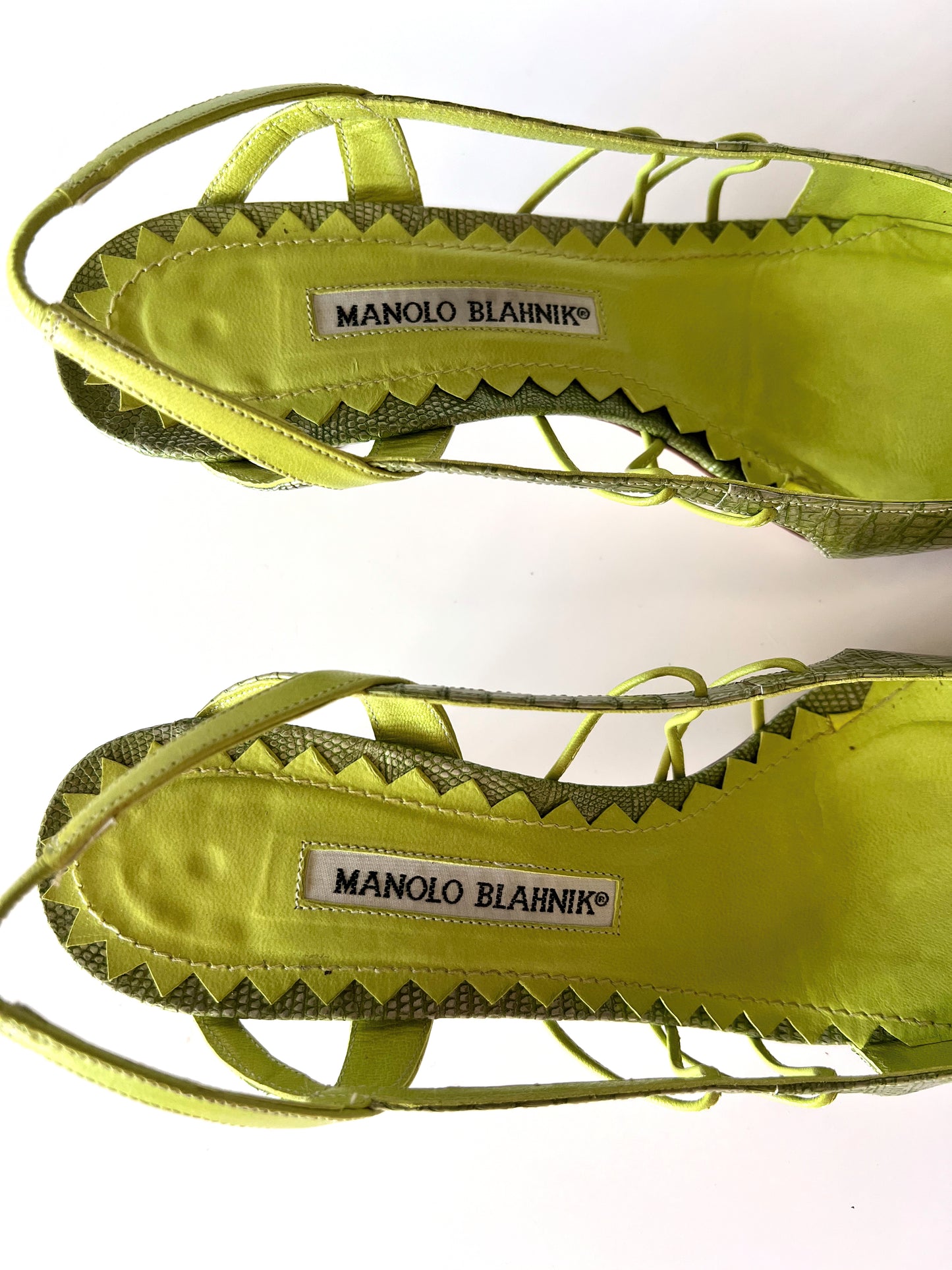 Lime Green Manolo Blahnik Kitten Heels (39) (SOLD)