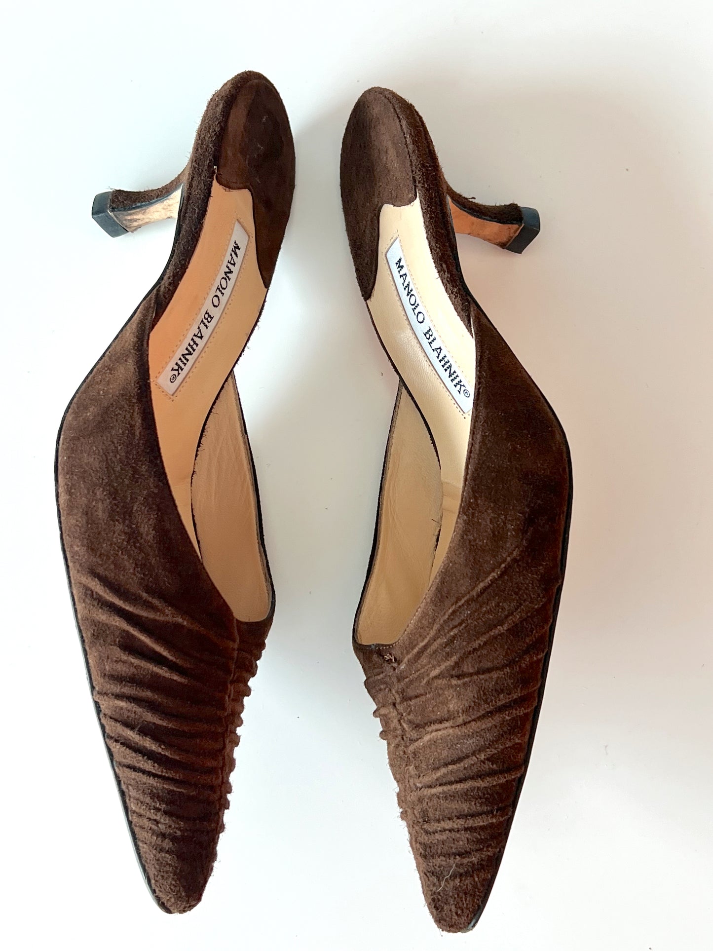 Chocolate Brown Manolo Blahnik Kitten Heels (38) (SOLD)