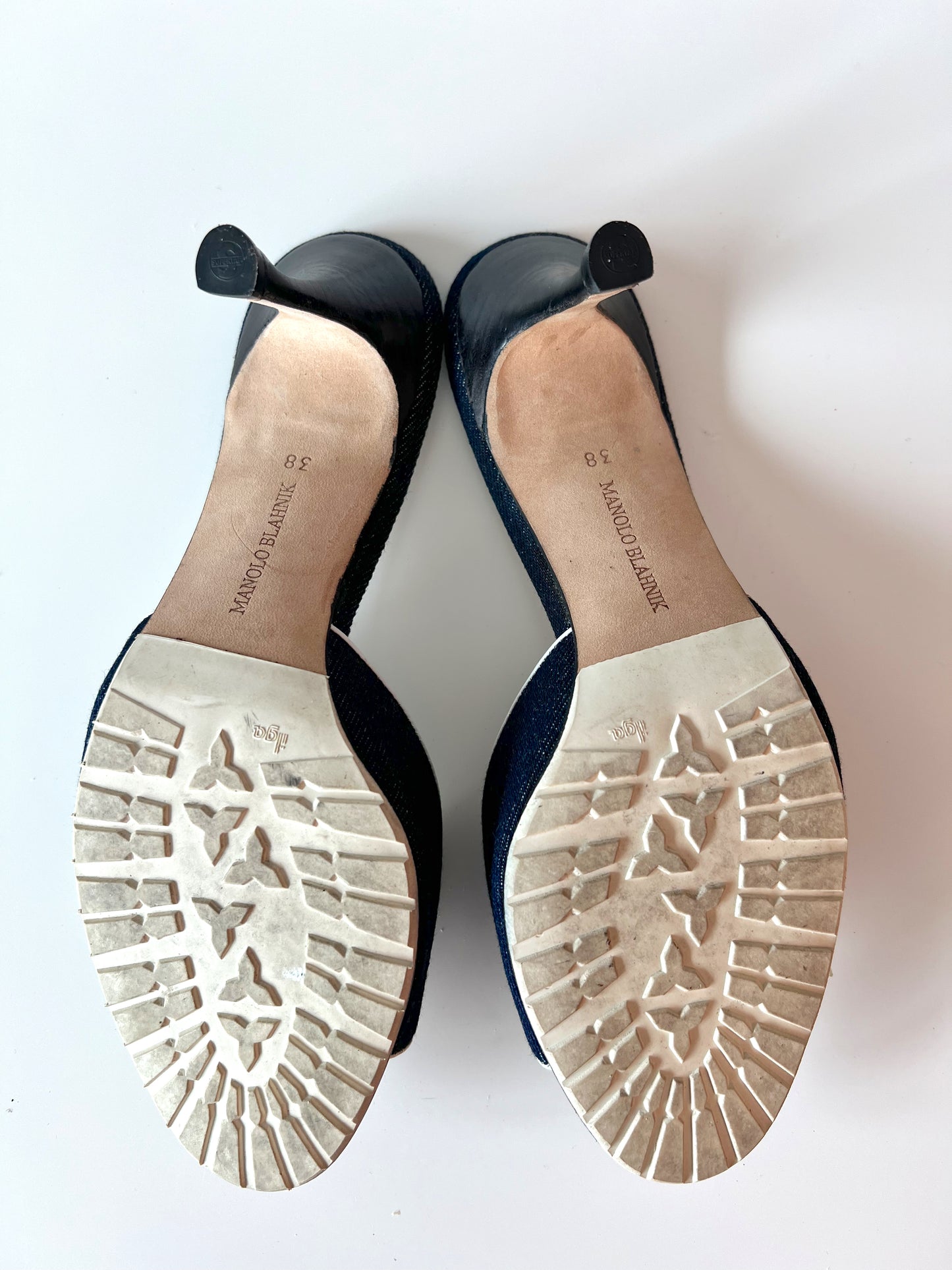 Denim Manolo Blahnik Heels (38) (SOLD)