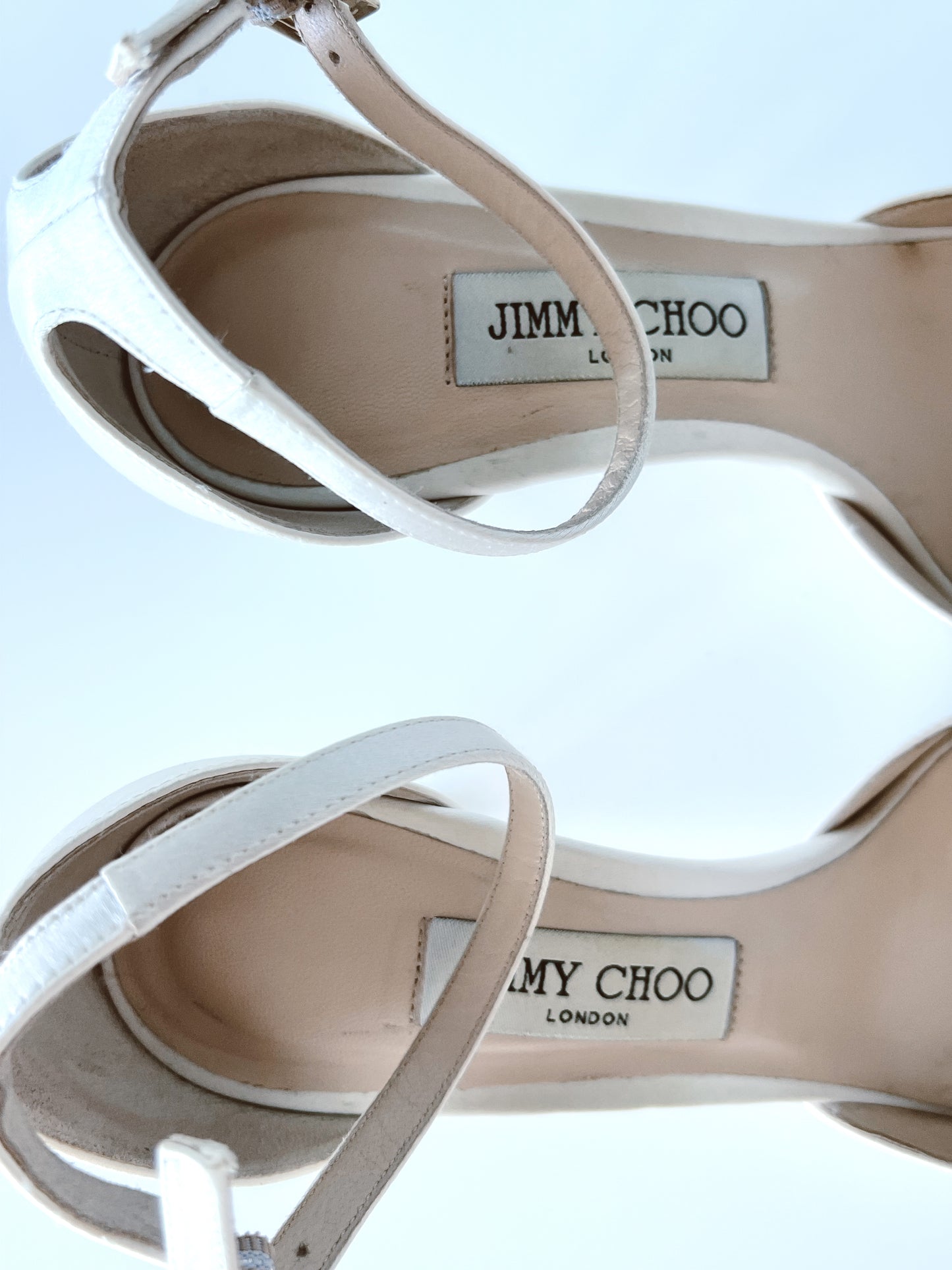 Jimmy Choo Satin Peep Toe Heel (38.5)
