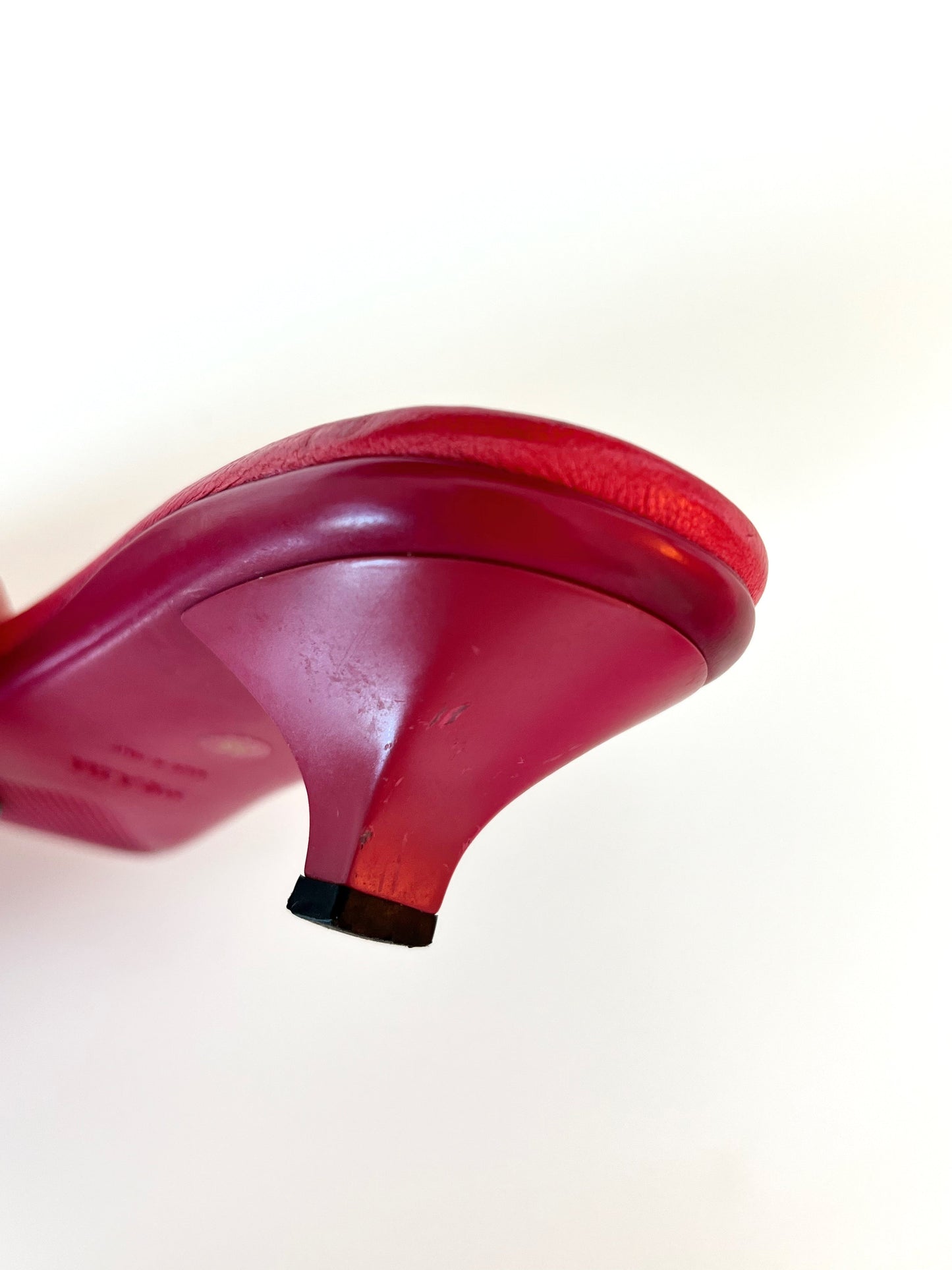 Red Prada Kitten Heel Mules (SOLD)