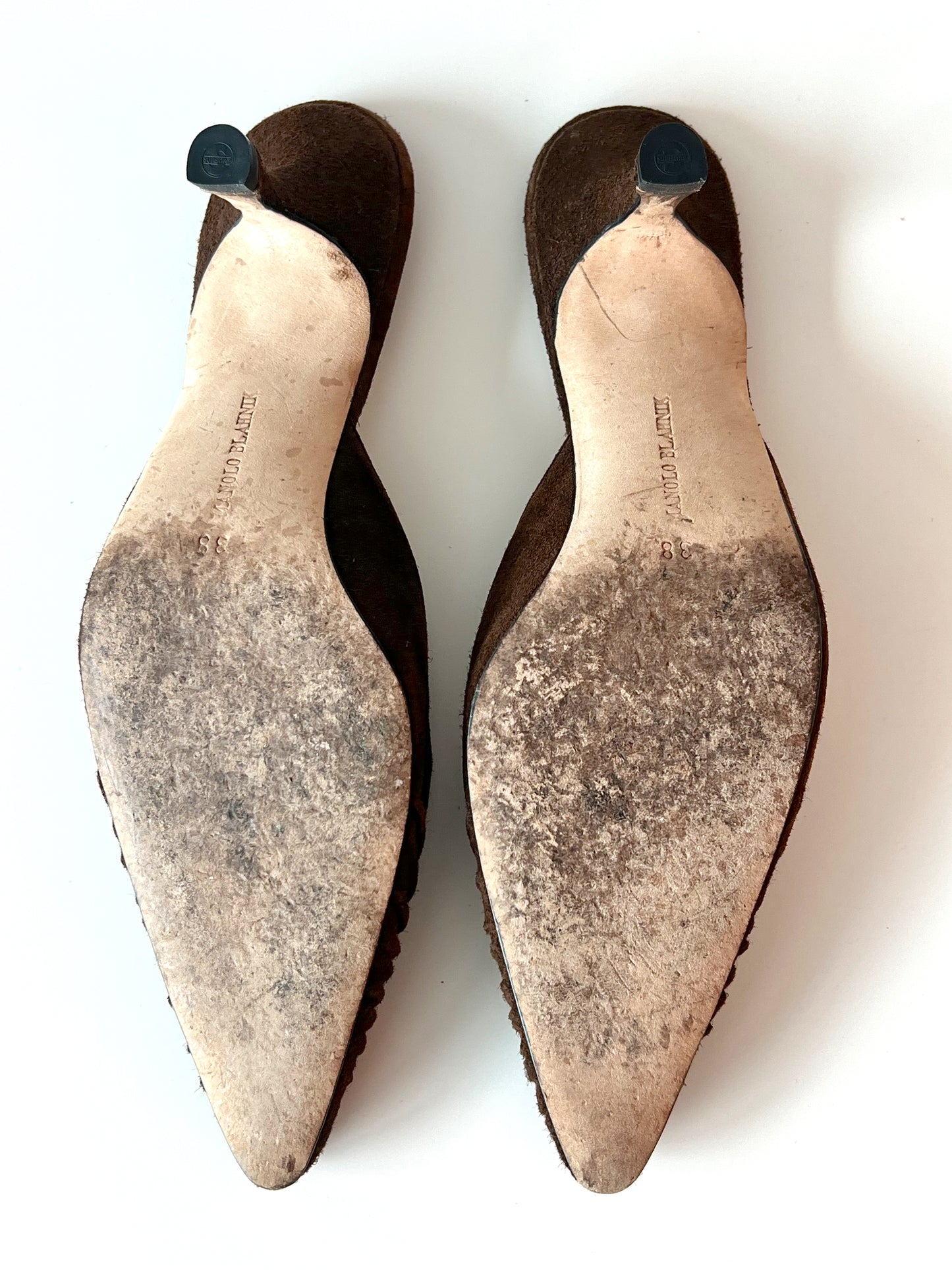 Chocolate Brown Manolo Blahnik Kitten Heels (38) (SOLD)