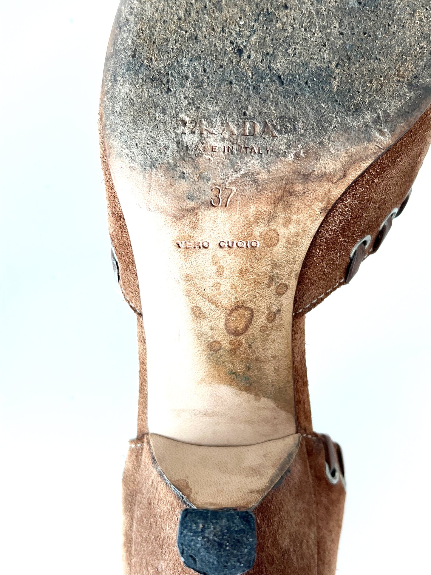 Brown Suede Prada Kitten Heels (SOLD)
