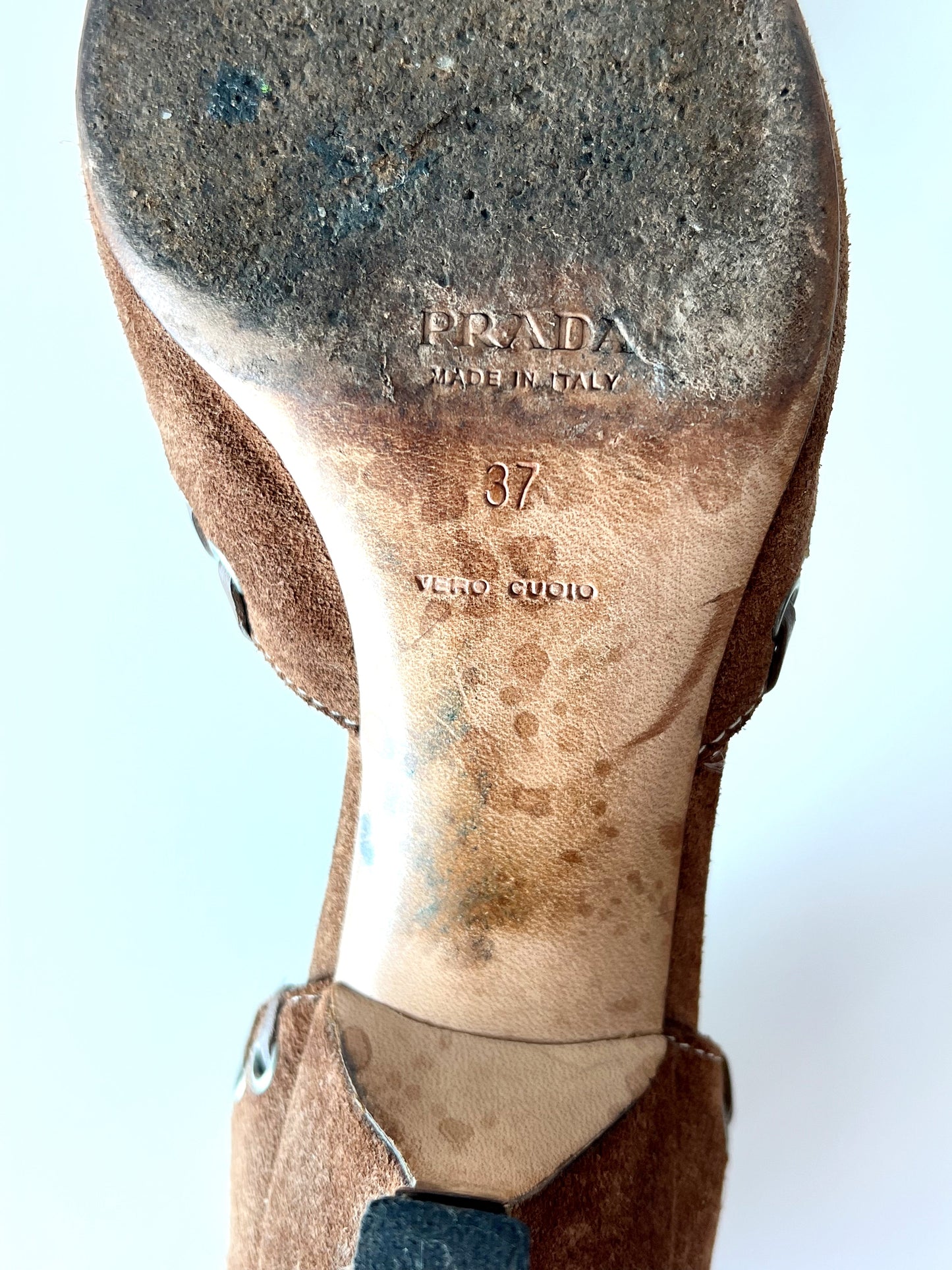 Brown Suede Prada Kitten Heels (SOLD)