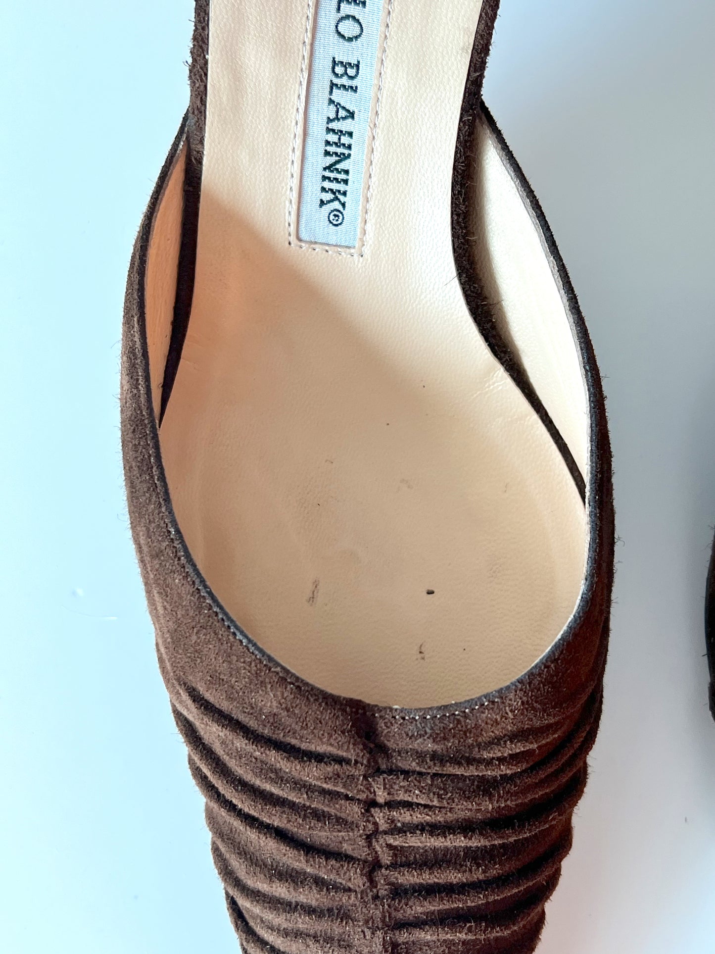 Chocolate Brown Manolo Blahnik Kitten Heels (38) (SOLD)