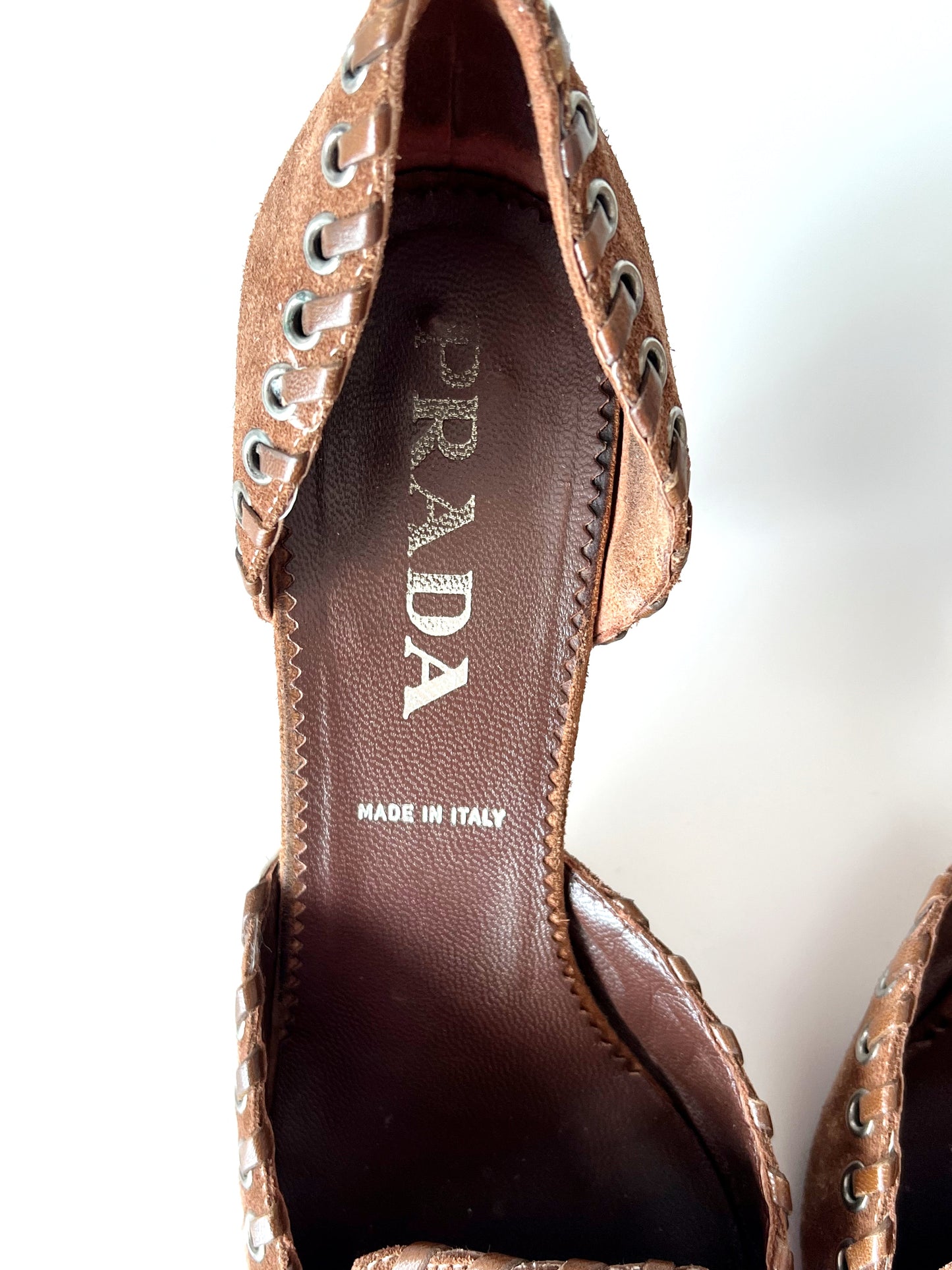 Brown Suede Prada Kitten Heels (SOLD)