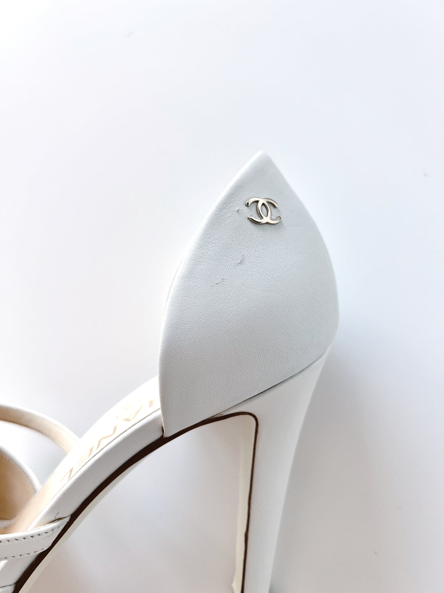 Chanel Camelia Bridal Heels (36.5) (SOLD)