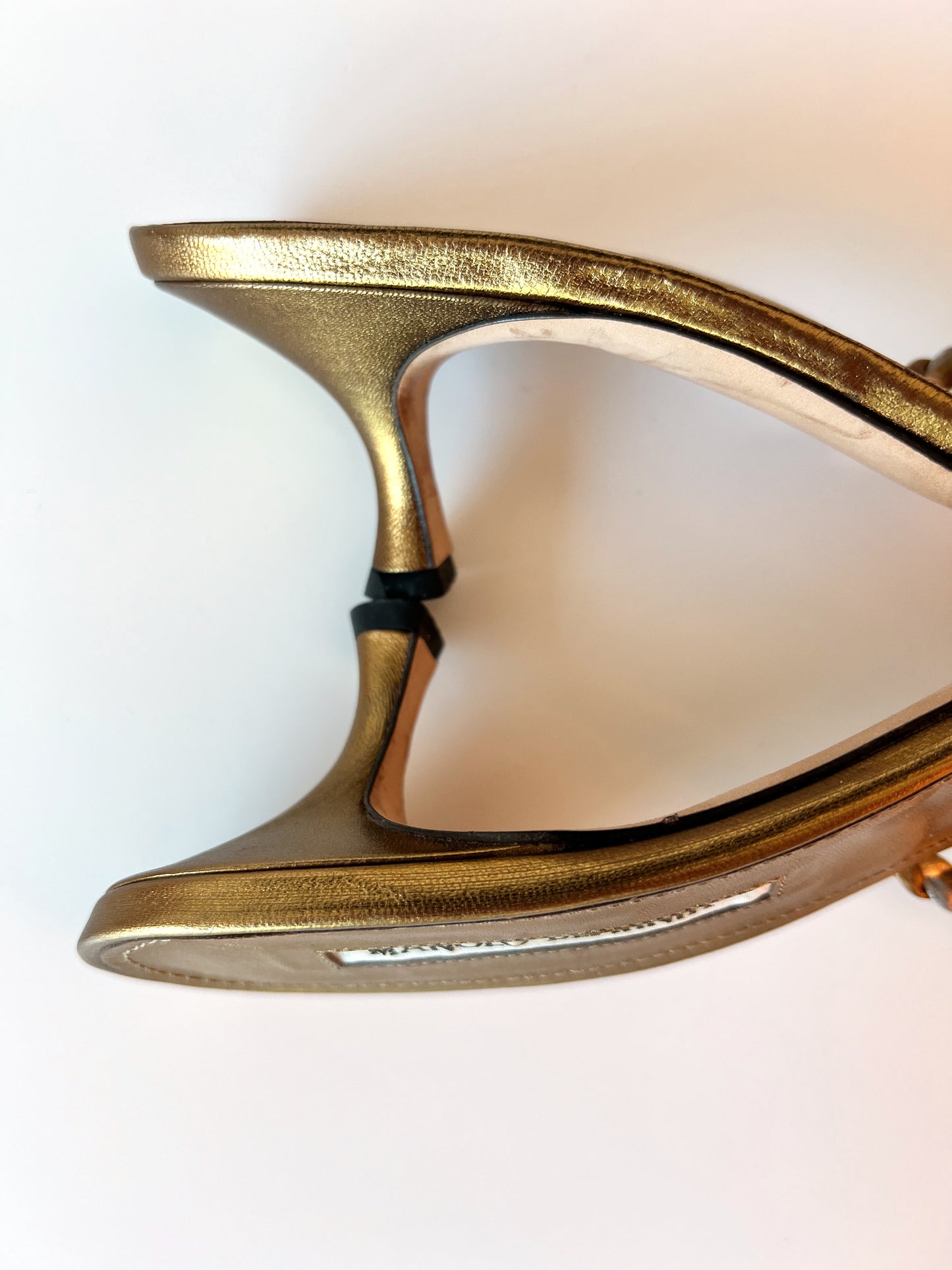 Braided Gold Manolo Blahnik Kitten Heels (38) (SOLD)