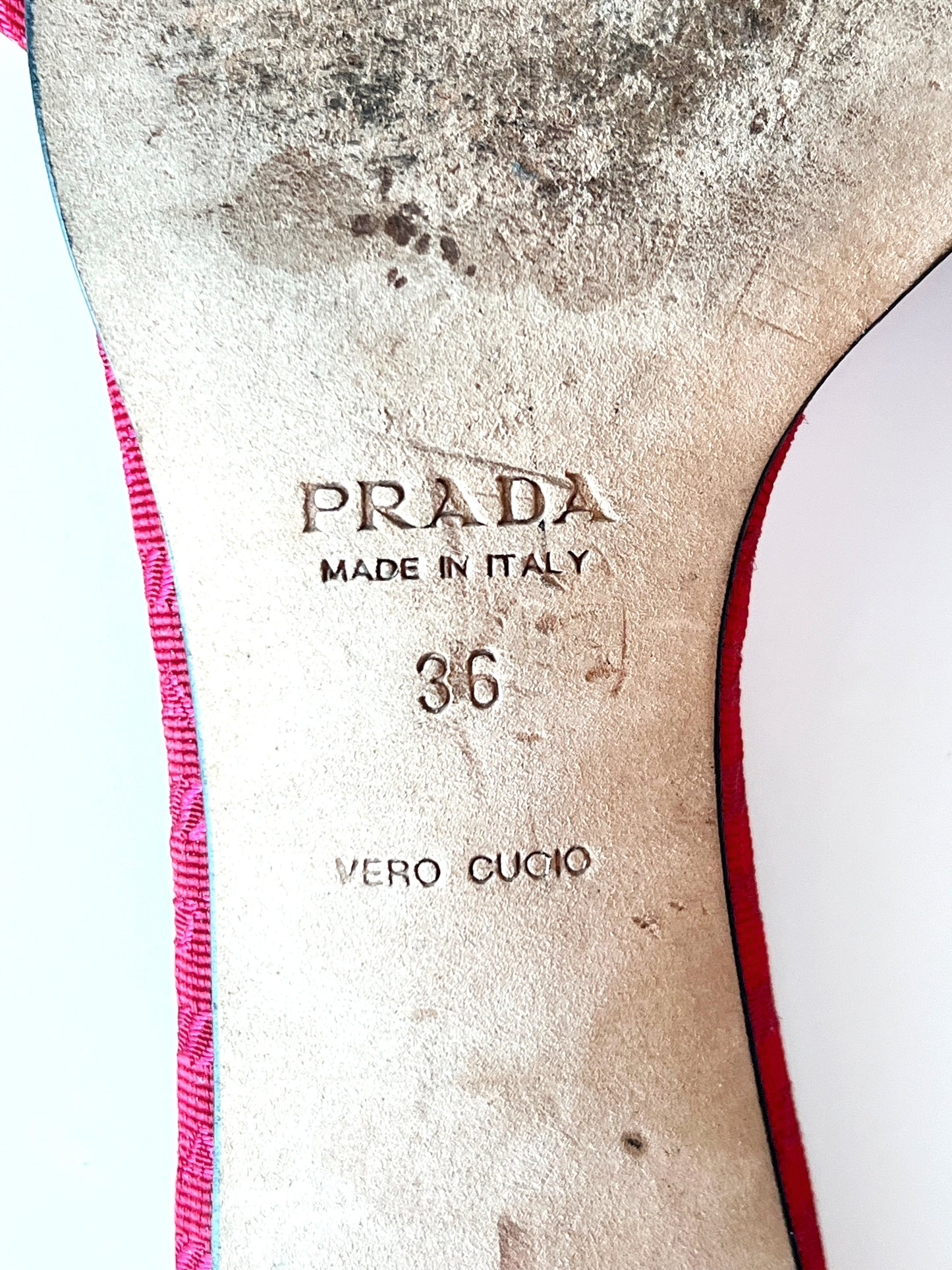 Red Prada Logo Short Heel Mules