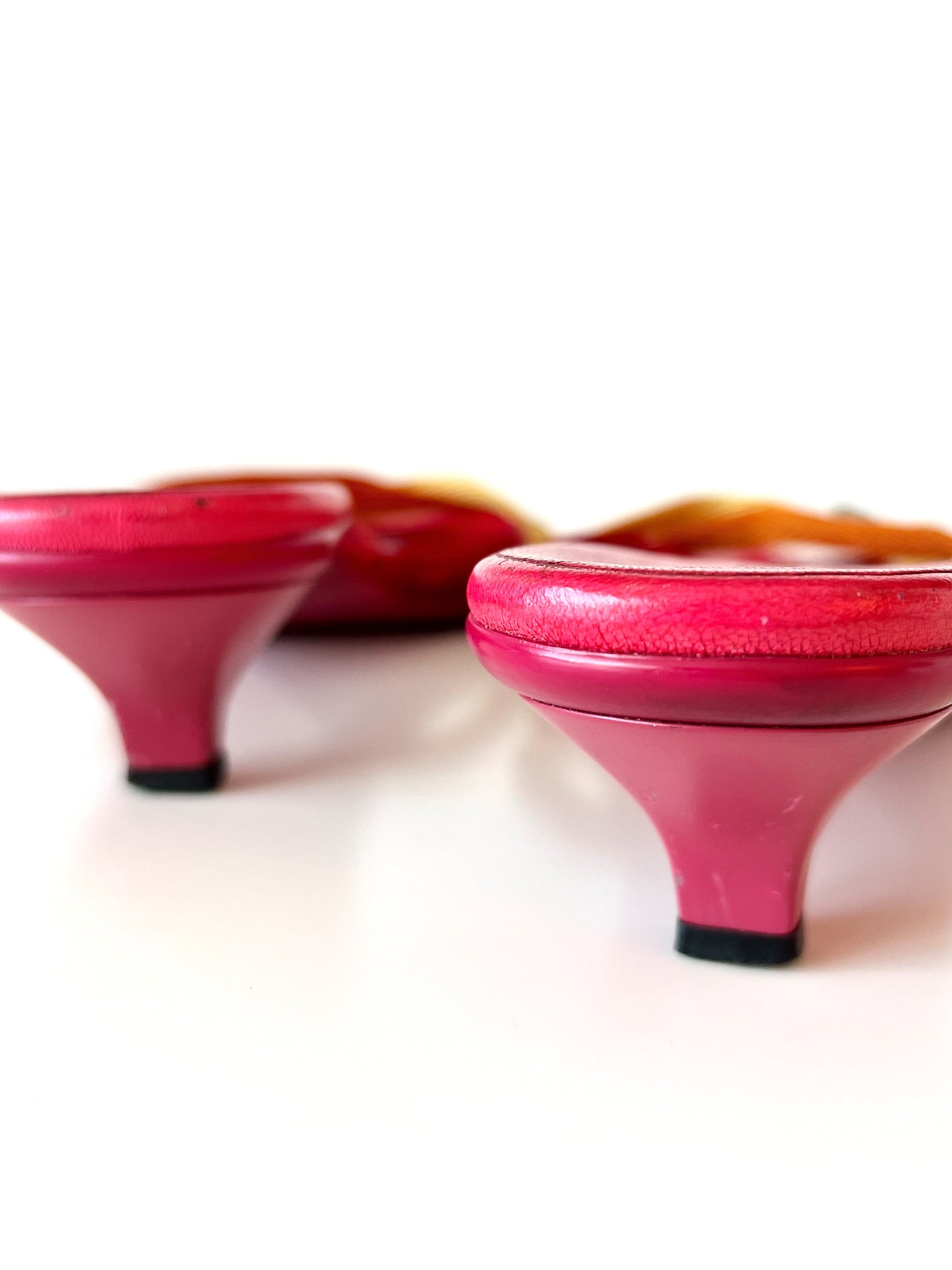 Red Prada Kitten Heel Mules (SOLD)