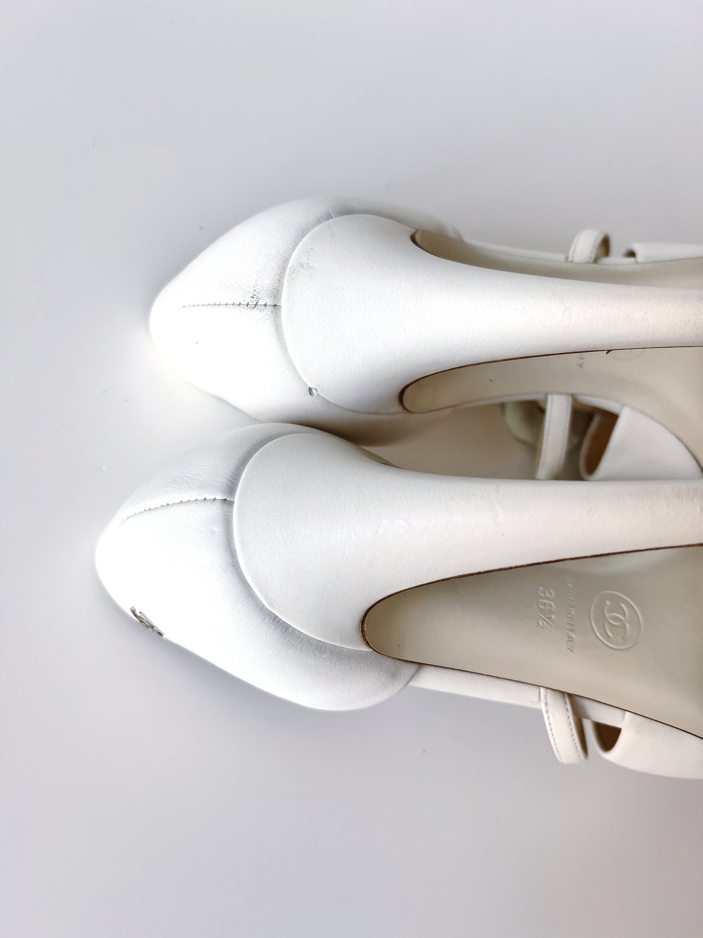 Chanel Camelia Bridal Heels (36.5) (SOLD)