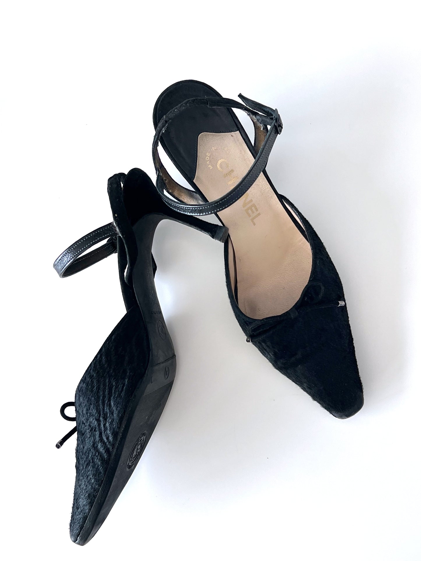 Chanel Ponyhair Slingback Kitten Heels (SOLD)