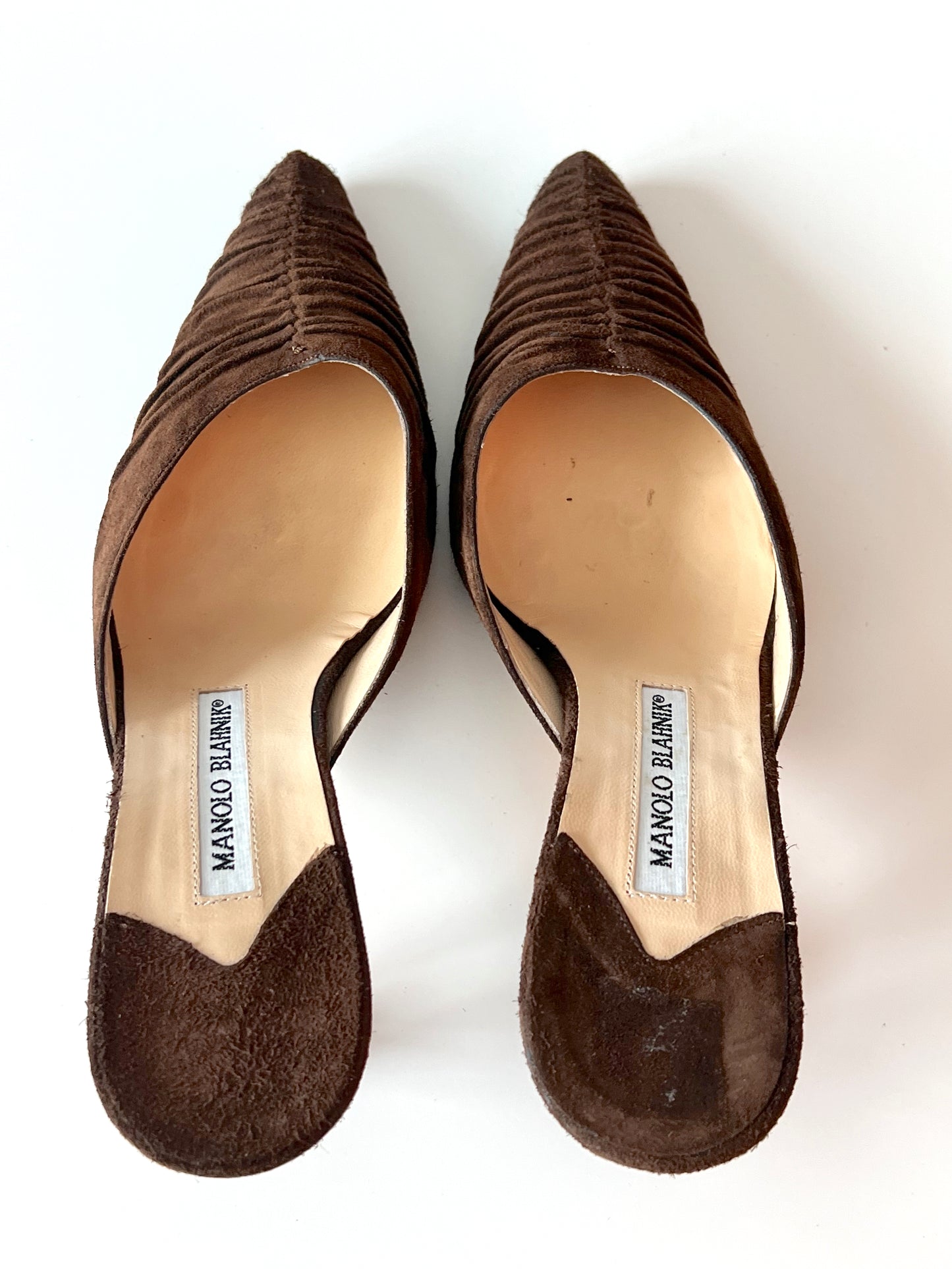 Chocolate Brown Manolo Blahnik Kitten Heels (38) (SOLD)