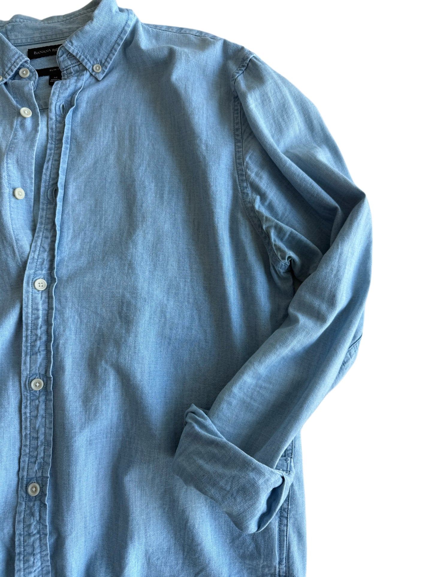 Embroidered Pre-Loved Denim Button Down