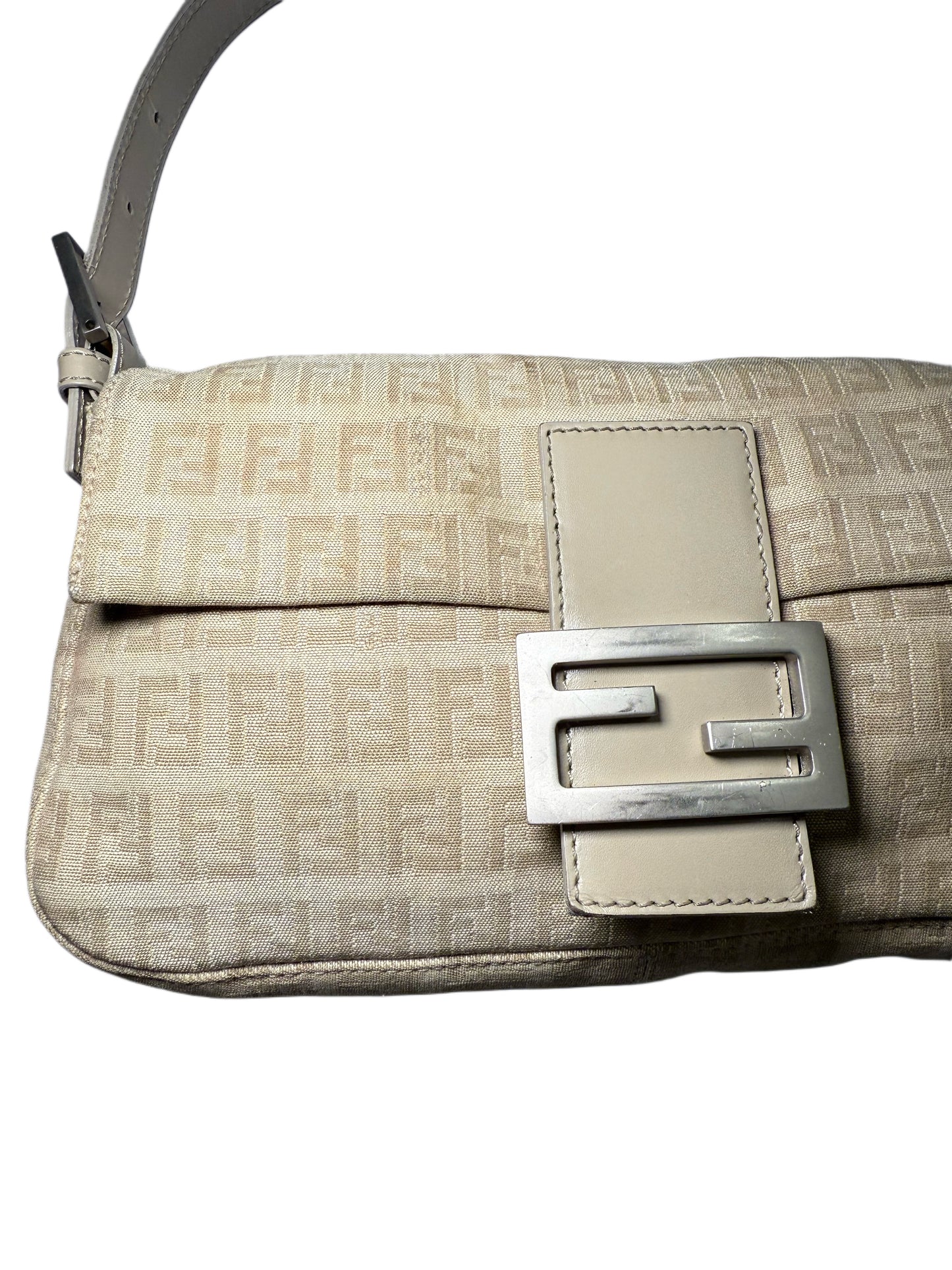 Tan Monogram Fendi Baguette