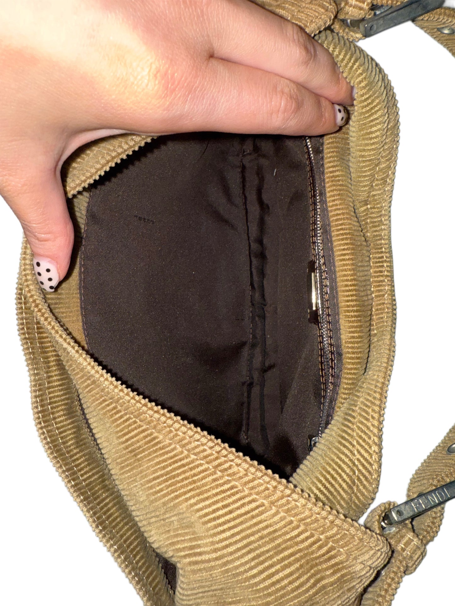 Corduroy Fendi Mamma Bucket Bag