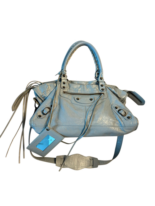Light Blue Balenciaga City Bag